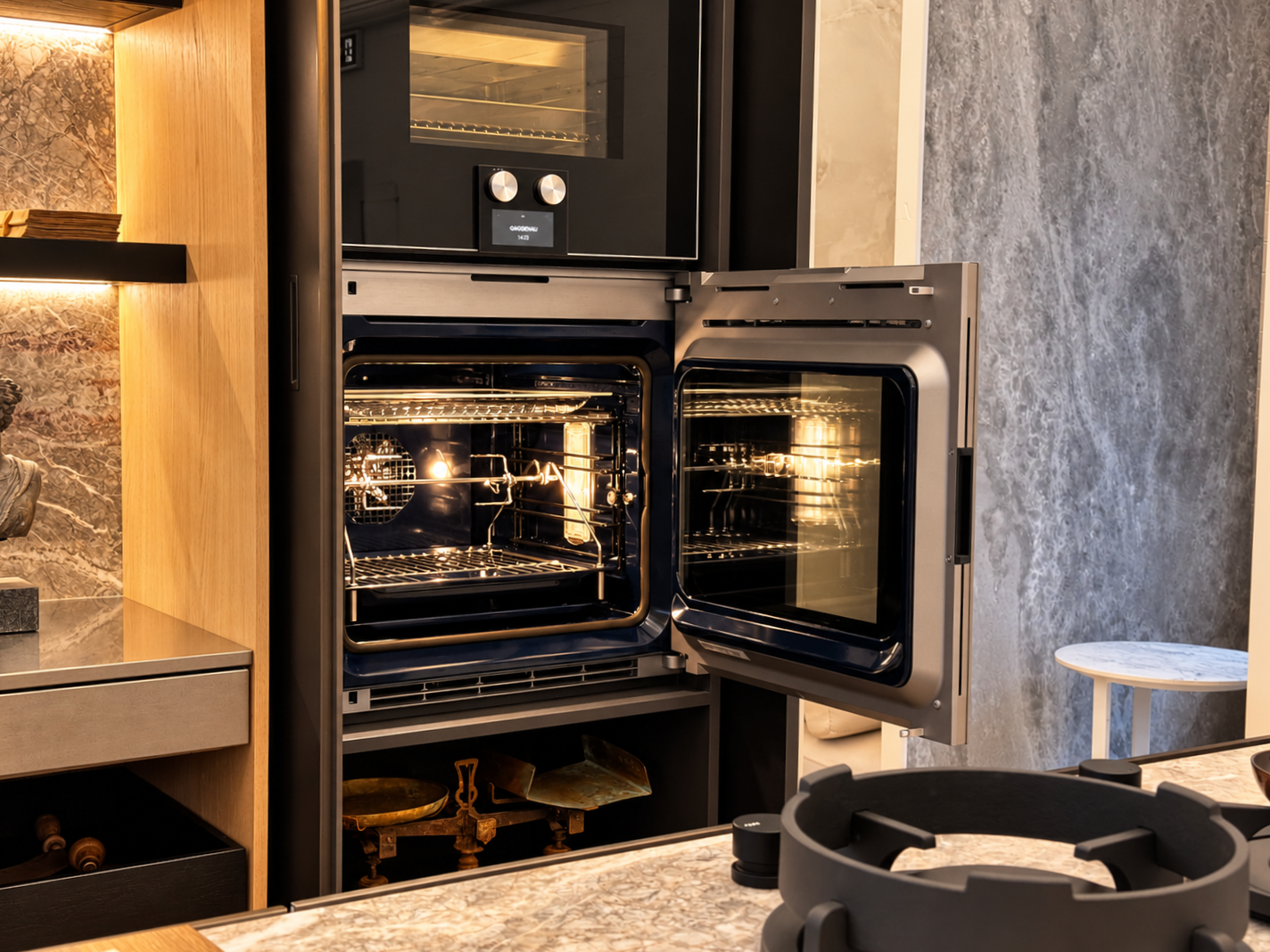 Luxury Kitchen Oven in Warm Light.png