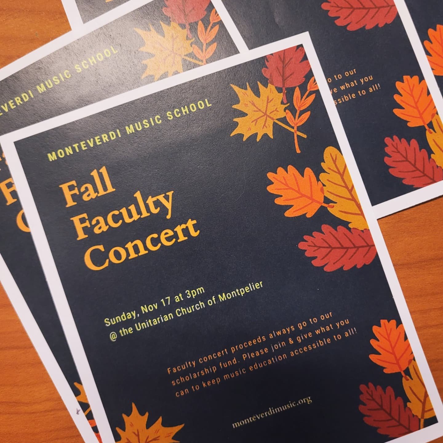 Our fall faculty concert is going to be fab! Beyond the great music, we'll have raffle prizes for coming out! 2 movie tix + 2 Christmas bash tix. All donations go to our scholarship fund. 11.17 @3pm. Unitarian Church of Montpelier. 

#MontP❤️ 
#Monte
