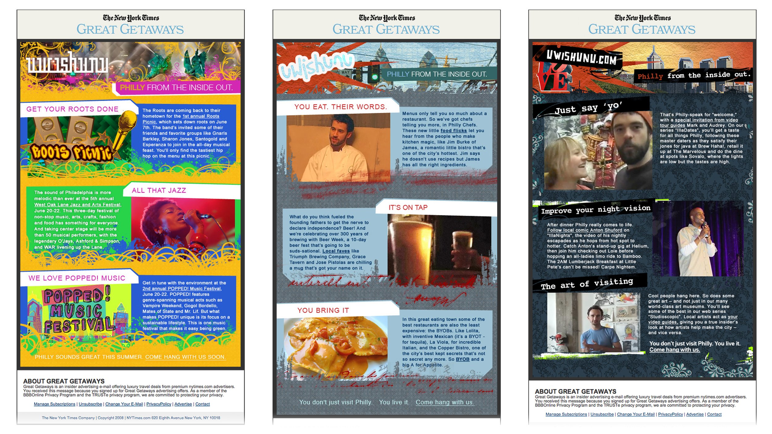 Greater Philadelphia Tourism Marketing Corporation (GPTMC) property's NYT Emails