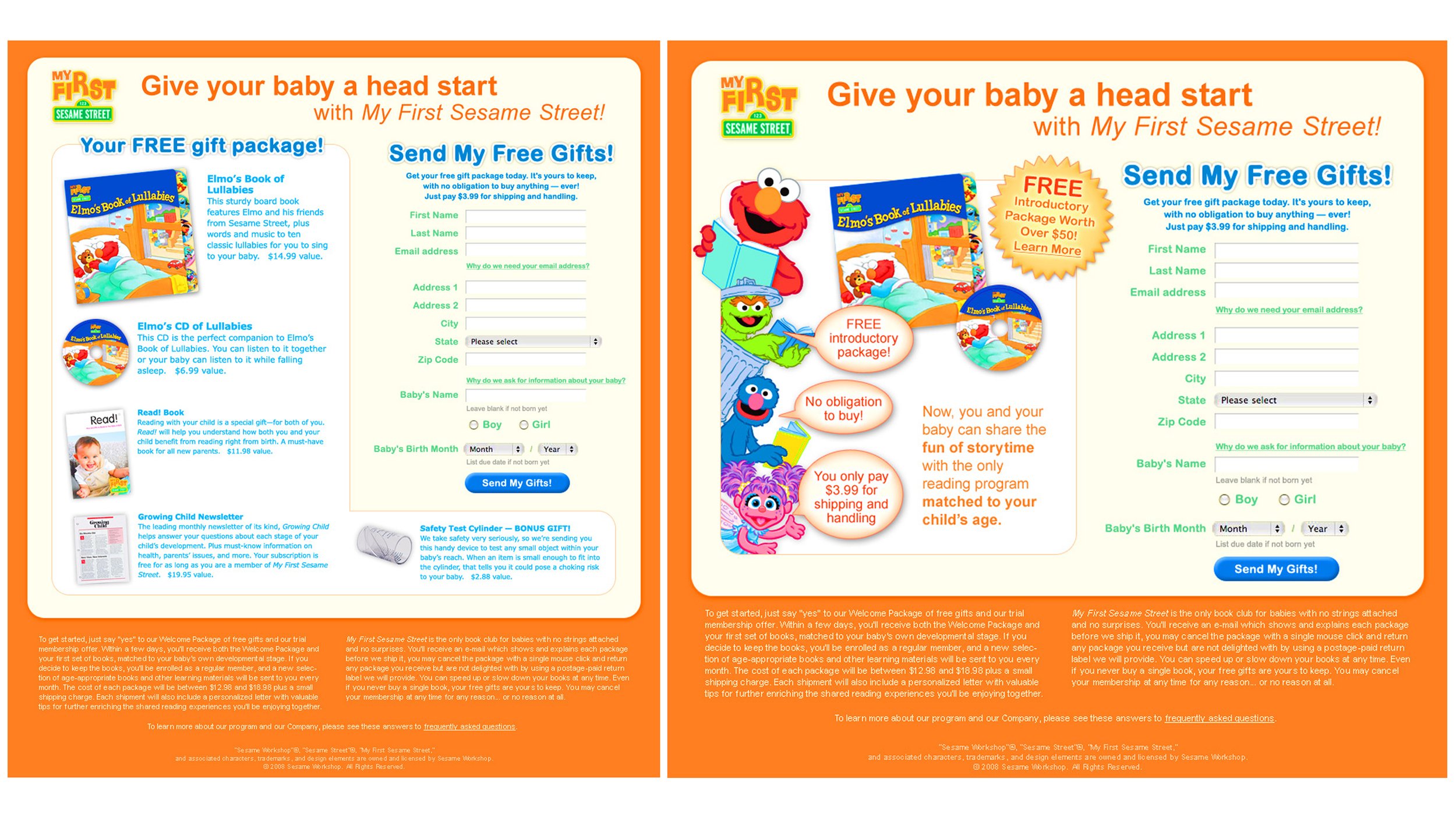 Sesame Street Microsite Design