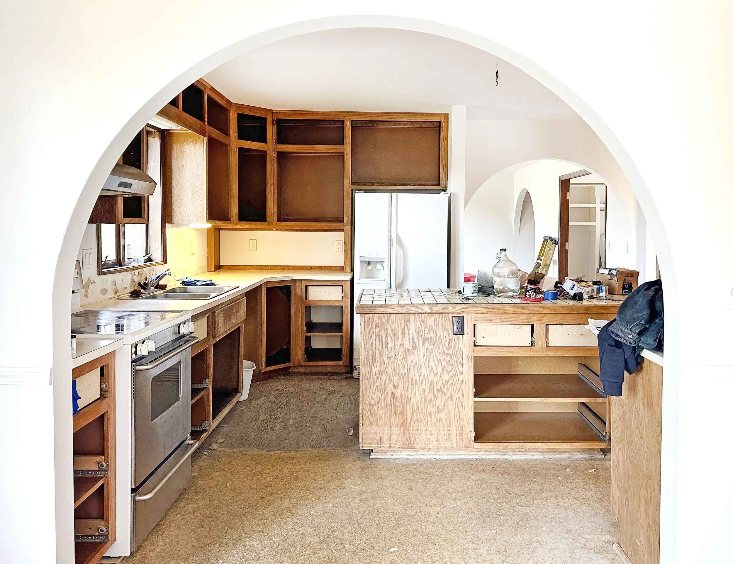 The original kitchen before remodeling truly began. 2025 Prescott, Arizona. 