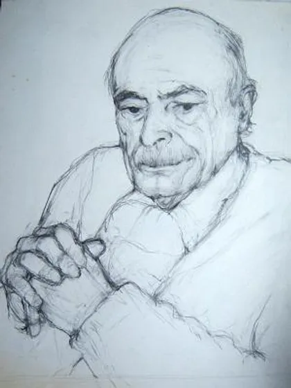  Portrait of Pinajian: Sketch credited to his cousin, Peter Najarian. 
