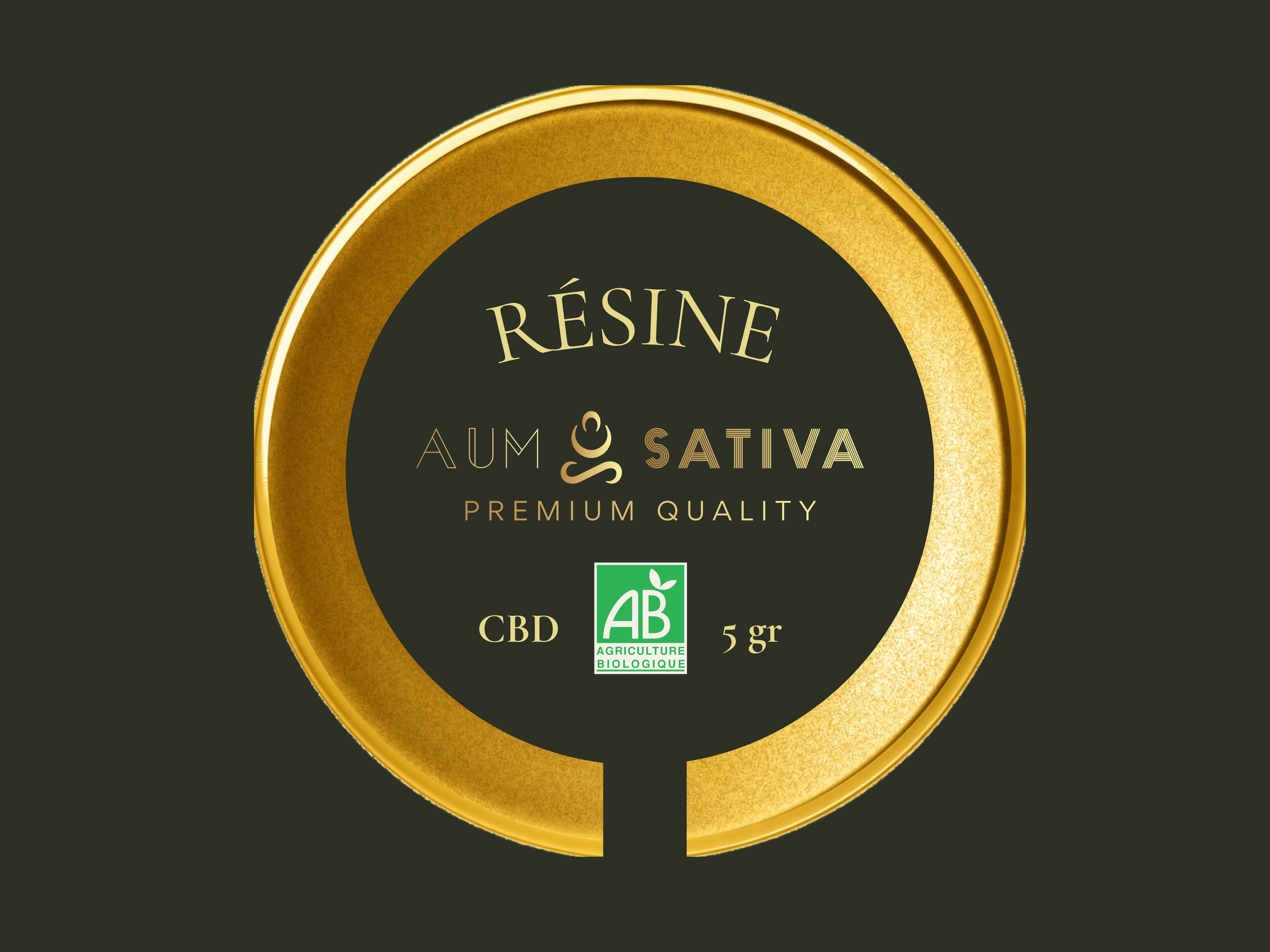 Résine de CBD Aum Sativa issue de fleurs cultivées en agriculture biologique en Lozère.