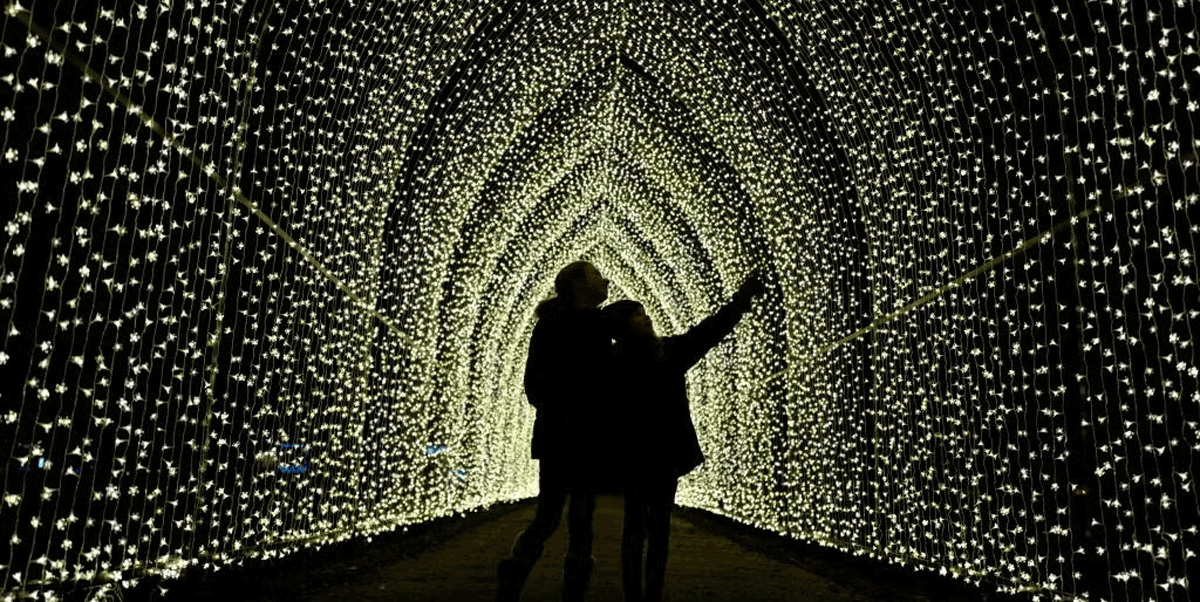 Christmas light trails Gloucestershire 2025, after dark Christmas experiences Gloucestershire, Gloucestershire Christmas light events, Christmas light trails near Cotswolds, festive evening events Gloucestershire winter