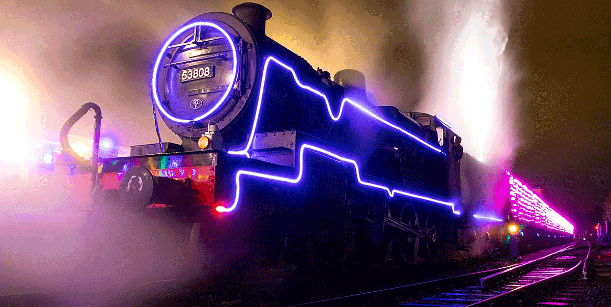 steam illuminations watercress line christmas event, watercress line steam illuminations 2025 dates, christmas steam train light show hampshire, illuminated steam train experience hampshire, festive steam railway rides south downs