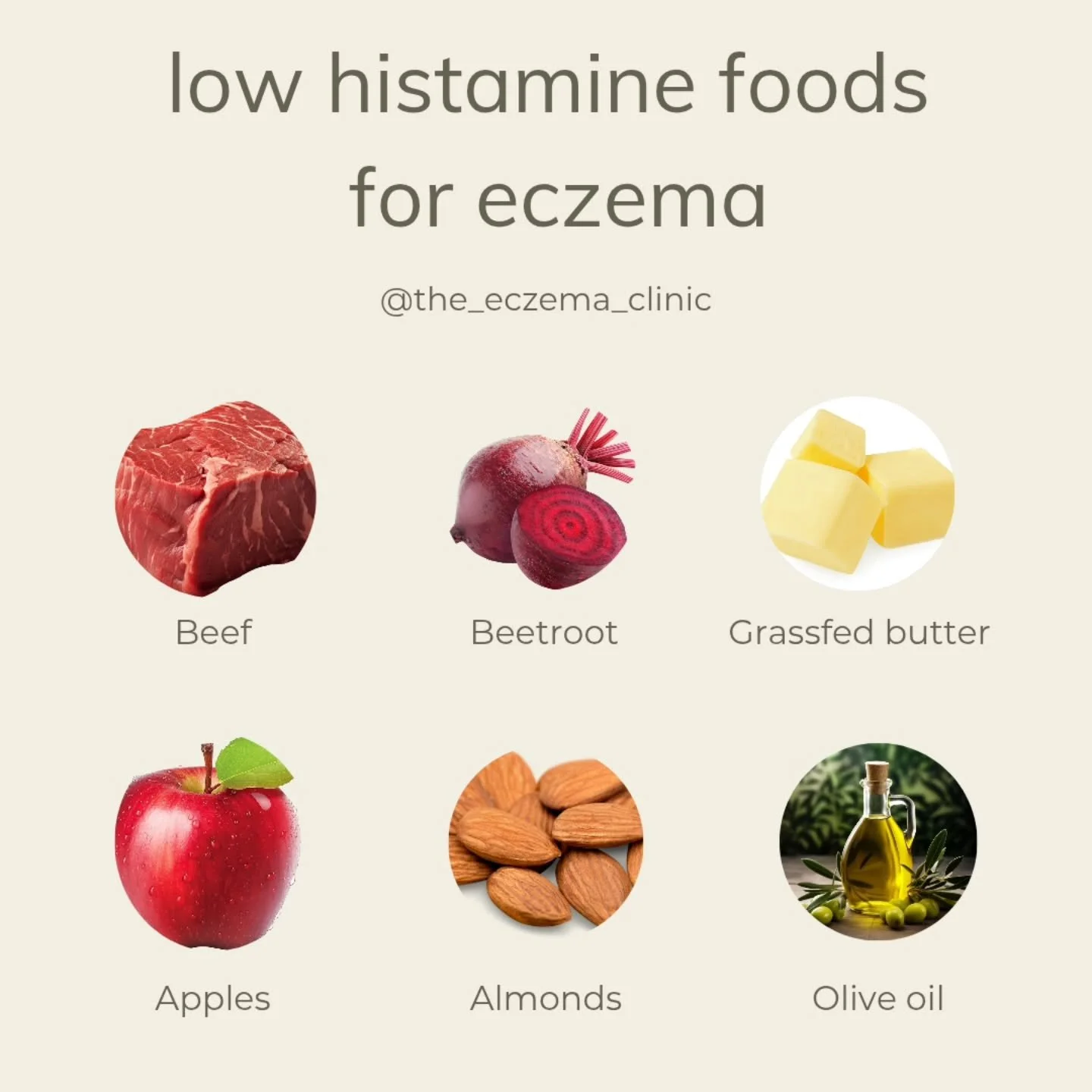 Low-Histamine Foods &amp; Eczema 🌿

Low-histamine foods can sometimes help calm itching and flares short-term &mdash; especially during active eczema flare-ups.

But here&rsquo;s the truth:
👉 avoiding histamine foods long alone won&rsquo;t heal ecz