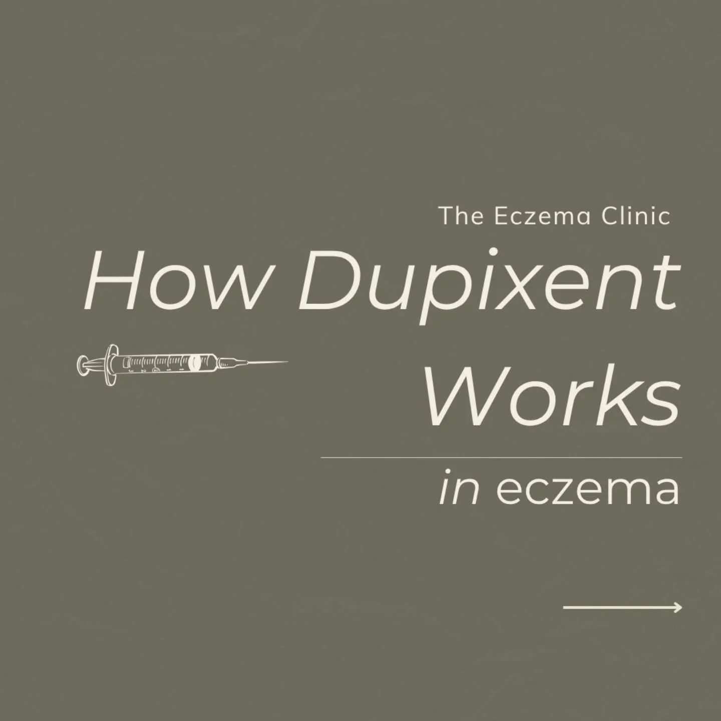 Dupixent &amp; Eczema. 

Eczema is a symptom of dysregulation in the GUT, LIVER, NERVOUS SYSTEM, and IMMUNE SYSTEM. 

Dupixent only works on part of the immune system by blocking certain substances (IL-4 and IL-13). Eczema may appear better when inje