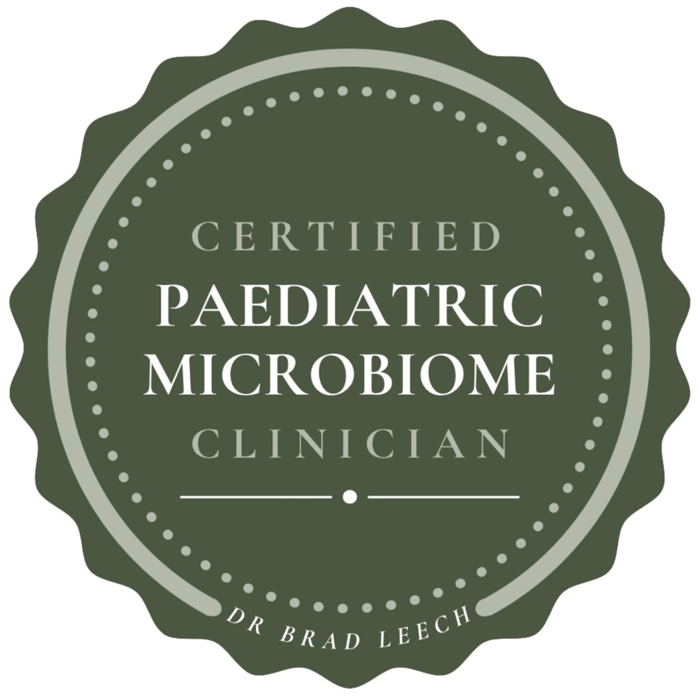 I'm officially a Certified Paediatric Microbiome Clinician - trained by @drbradleech. When I'm not consulting, I'm doing further training so I can better support my patients. As about half of my patients are infants and children, I know how important