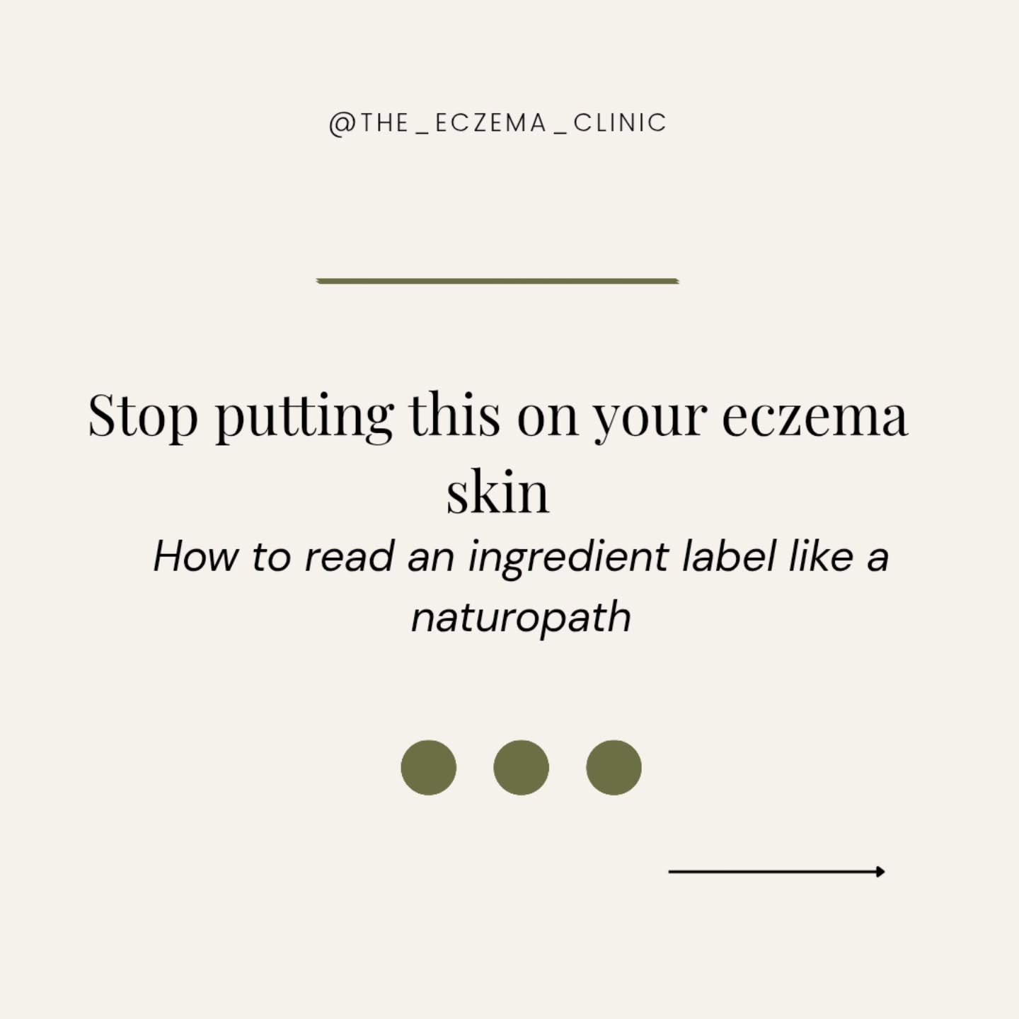 Turn the bottle around. The front of your skincare is marketing - the back is where the truth is. Swipe to learn exactly what to look for and what to avoid if you have eczema-prone skin. 

Save this one - you'll want it next time you're in the skinca