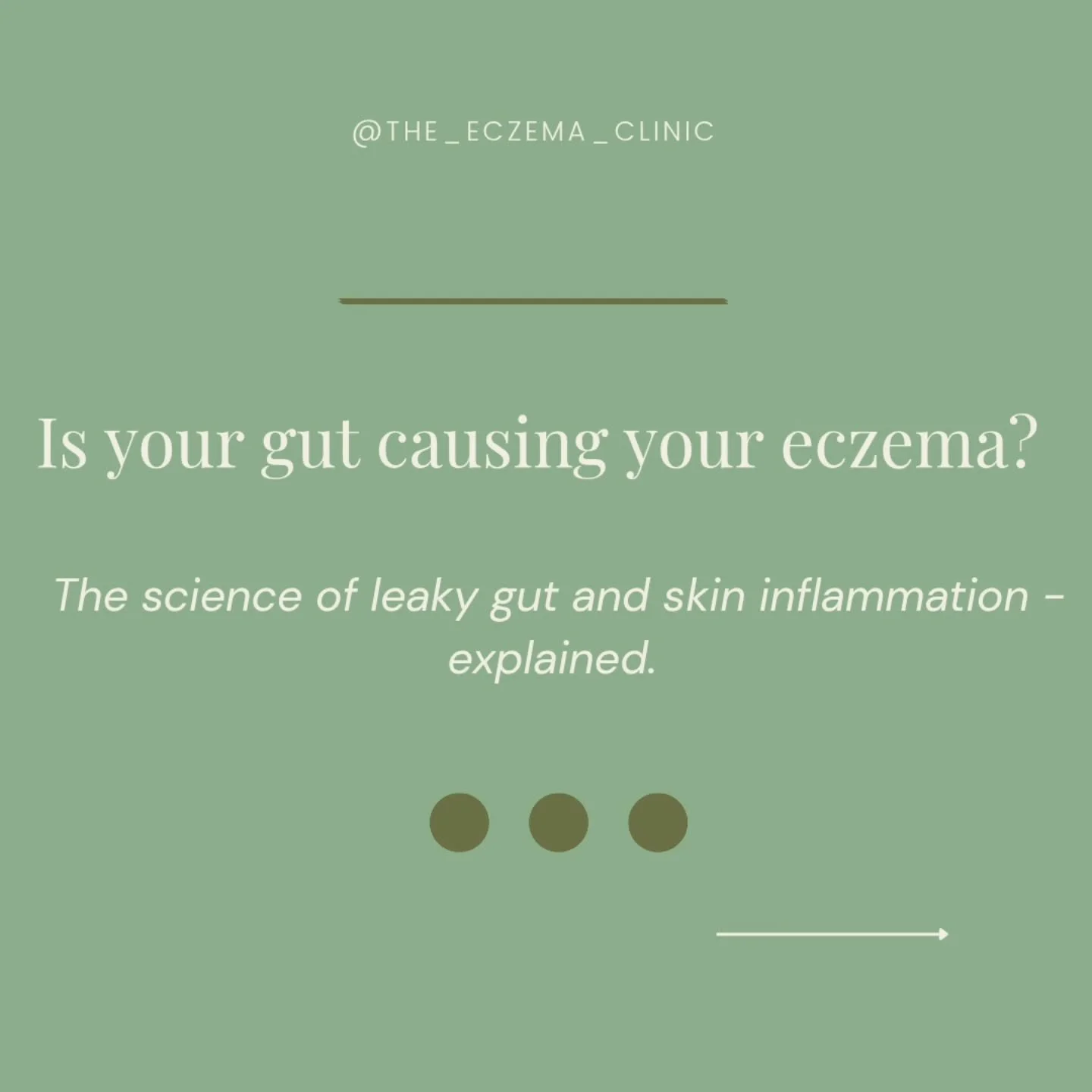 Is your gut causing your eczema?

The short answer is - it might be! And the research is starting to back this up. Swipe through for an evidence-based deep dive into the gut-skin connection and what it actually means for your skin. This is one of the