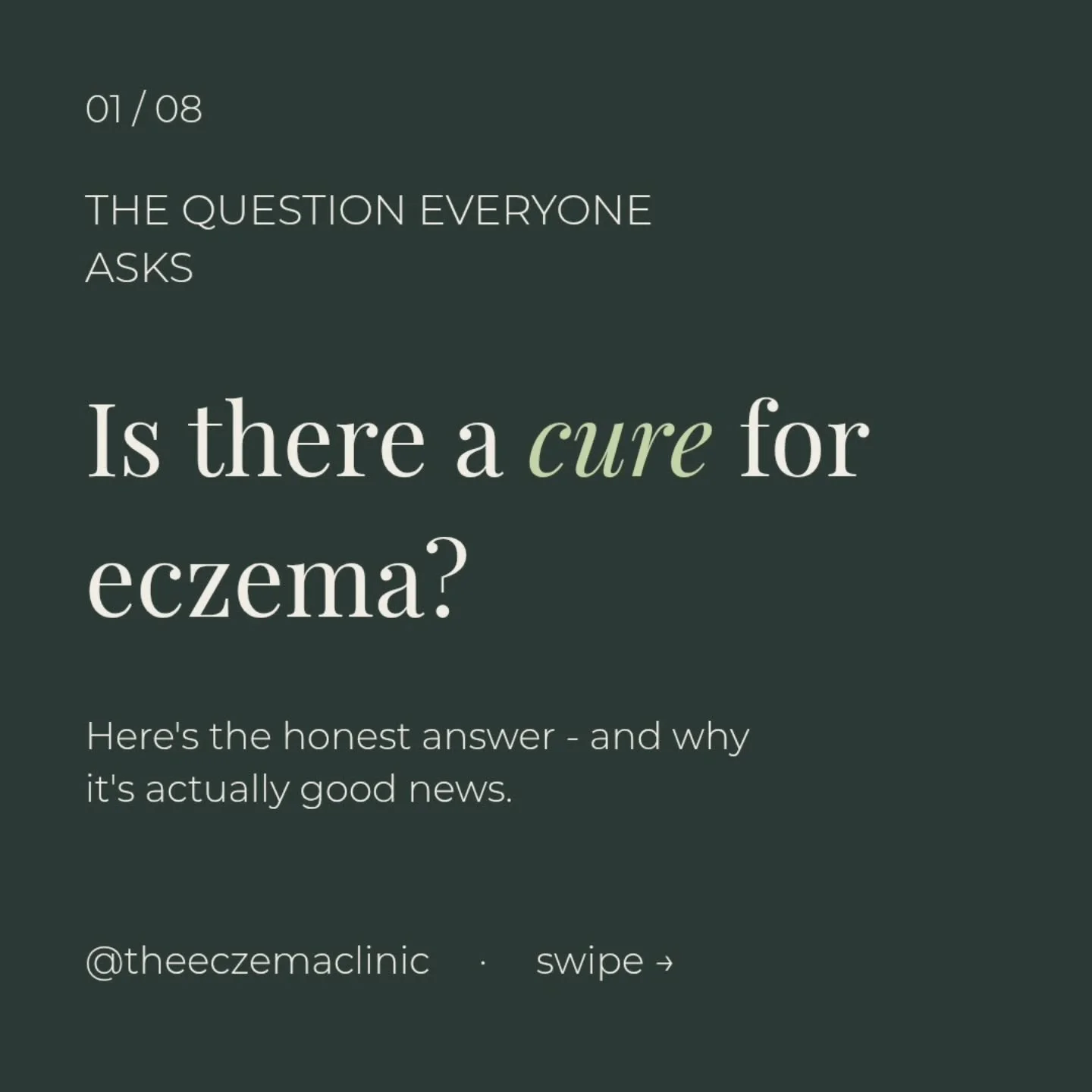 Is there a cure for eczema? I get asked this all the time - and the short answer is, no.

But here's what I've learned after years of working with eczema sufferers:&nbsp;eczema doesn't flare for no reason.

I see it constantly in clinic. A few weeks 
