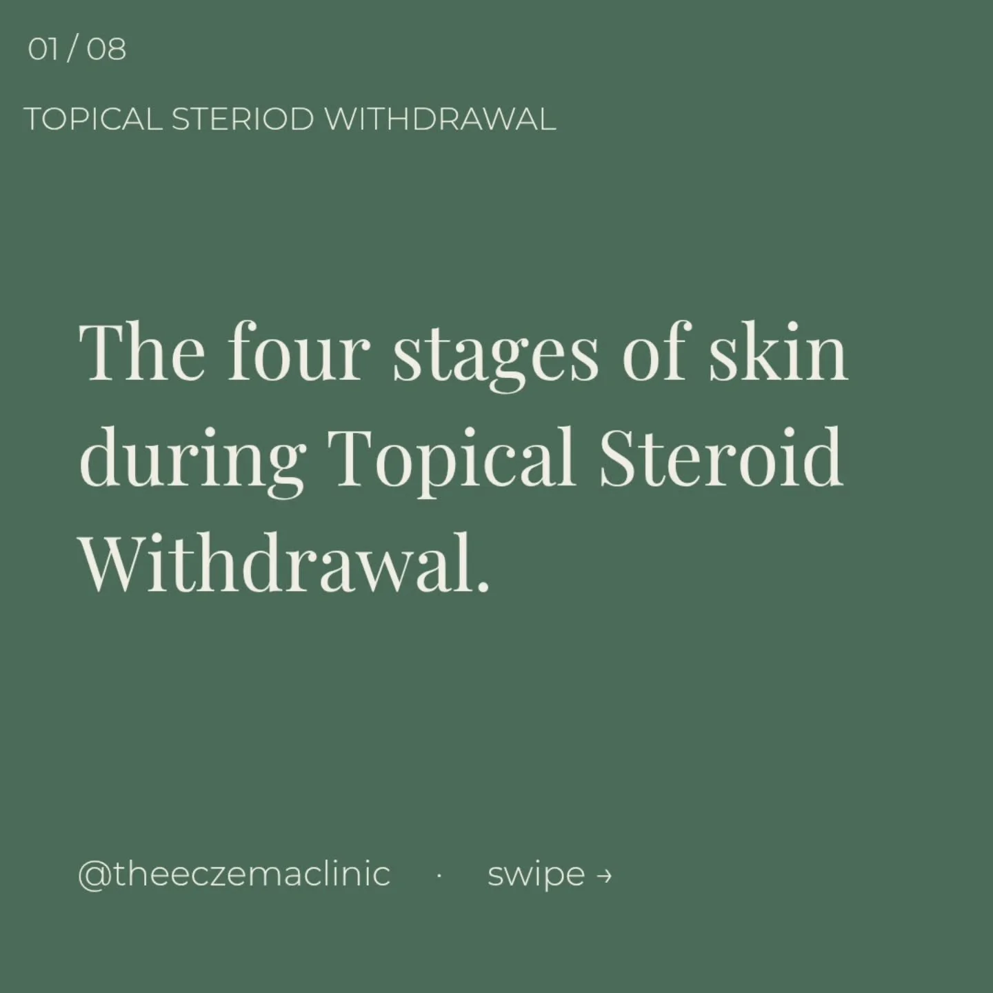 If you are going through Topical Steroid Withdrawal right now - this post is for you. TSW is one of the most misunderstood and isolating health experiences there is. Swipe through to understand exactly what is happening to your skin at each stage 

C