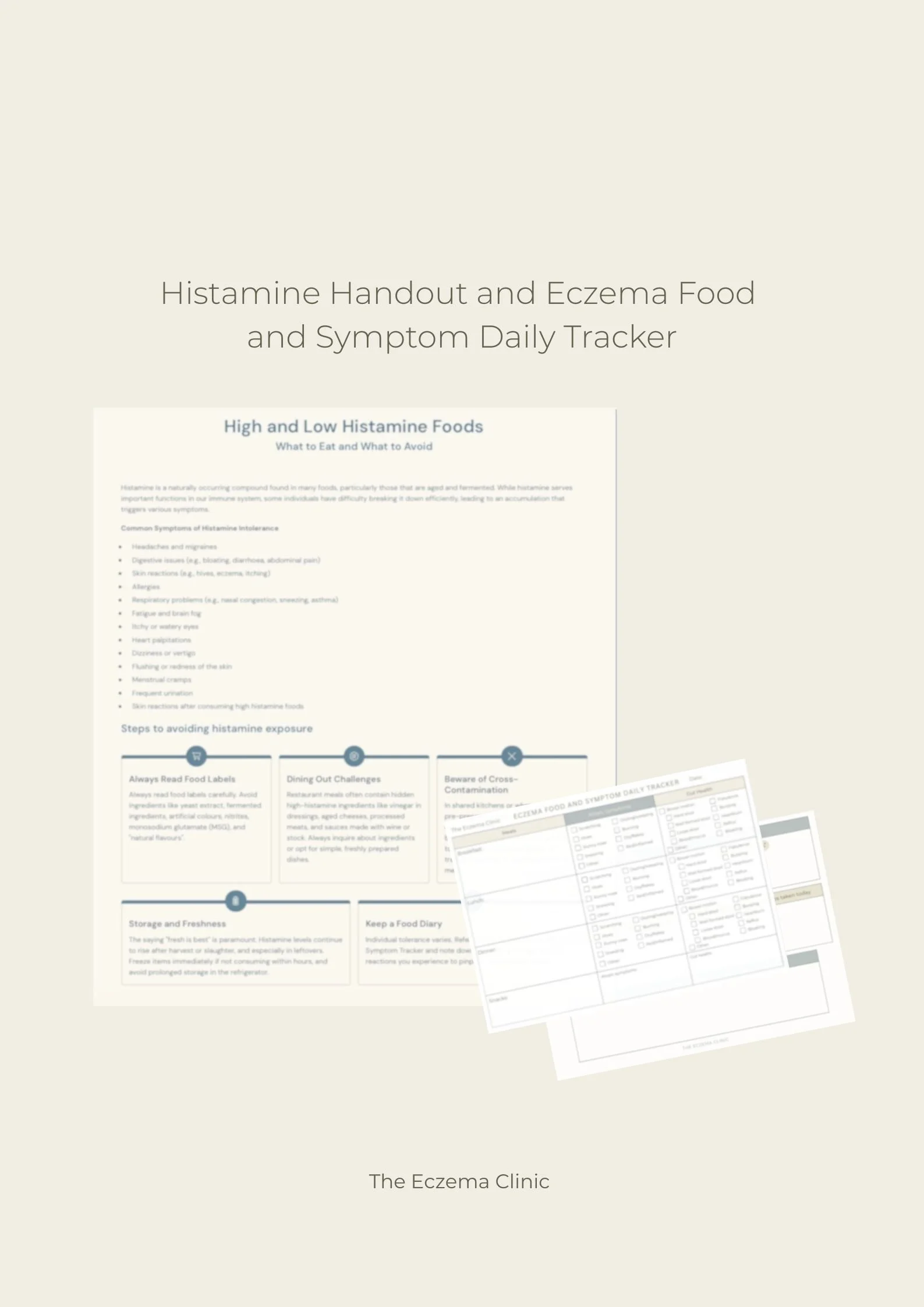 Histamine Handout and Food and Symptom Tracker