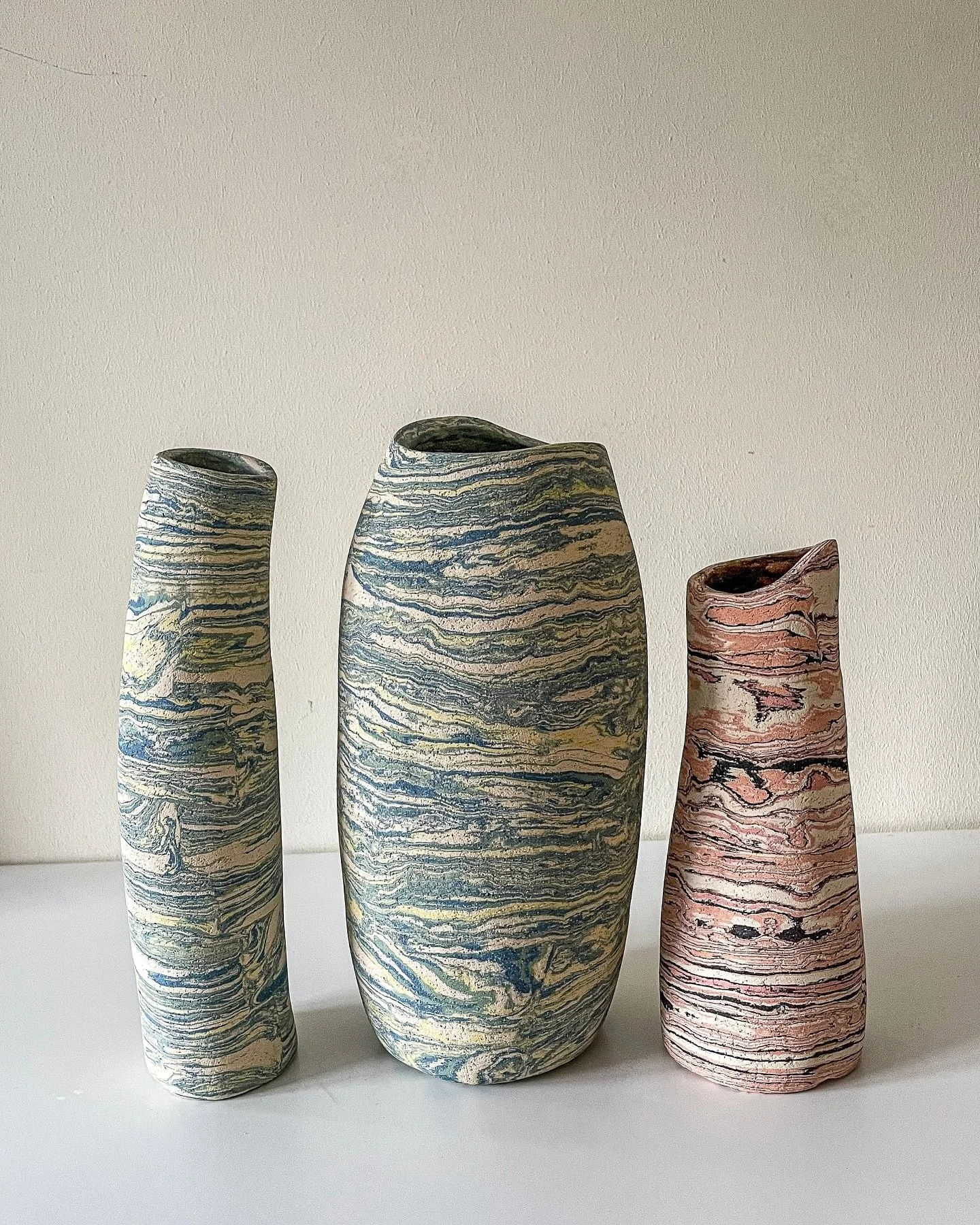 My first color clayed babies.

#ceramics #pottery #nerikomi #vase #craft