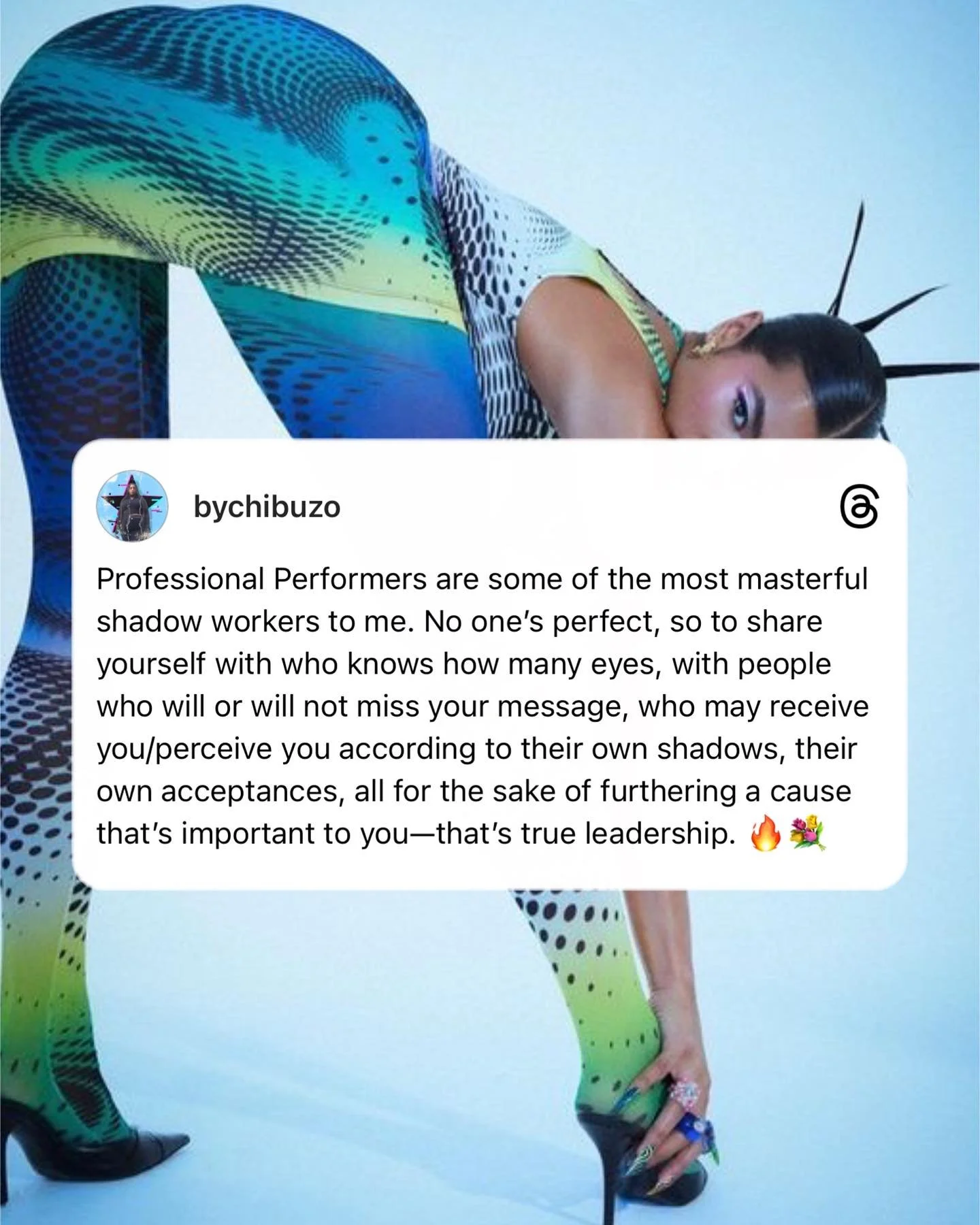 Nooobody&rsquo;s perfect 😊 

But I love performers, those who are proud of what they do, because they&rsquo;re audacious enough to know this about themselves, and put themselves under the spotlight anyway! That&rsquo;s leadership. 🔥

And anyone who