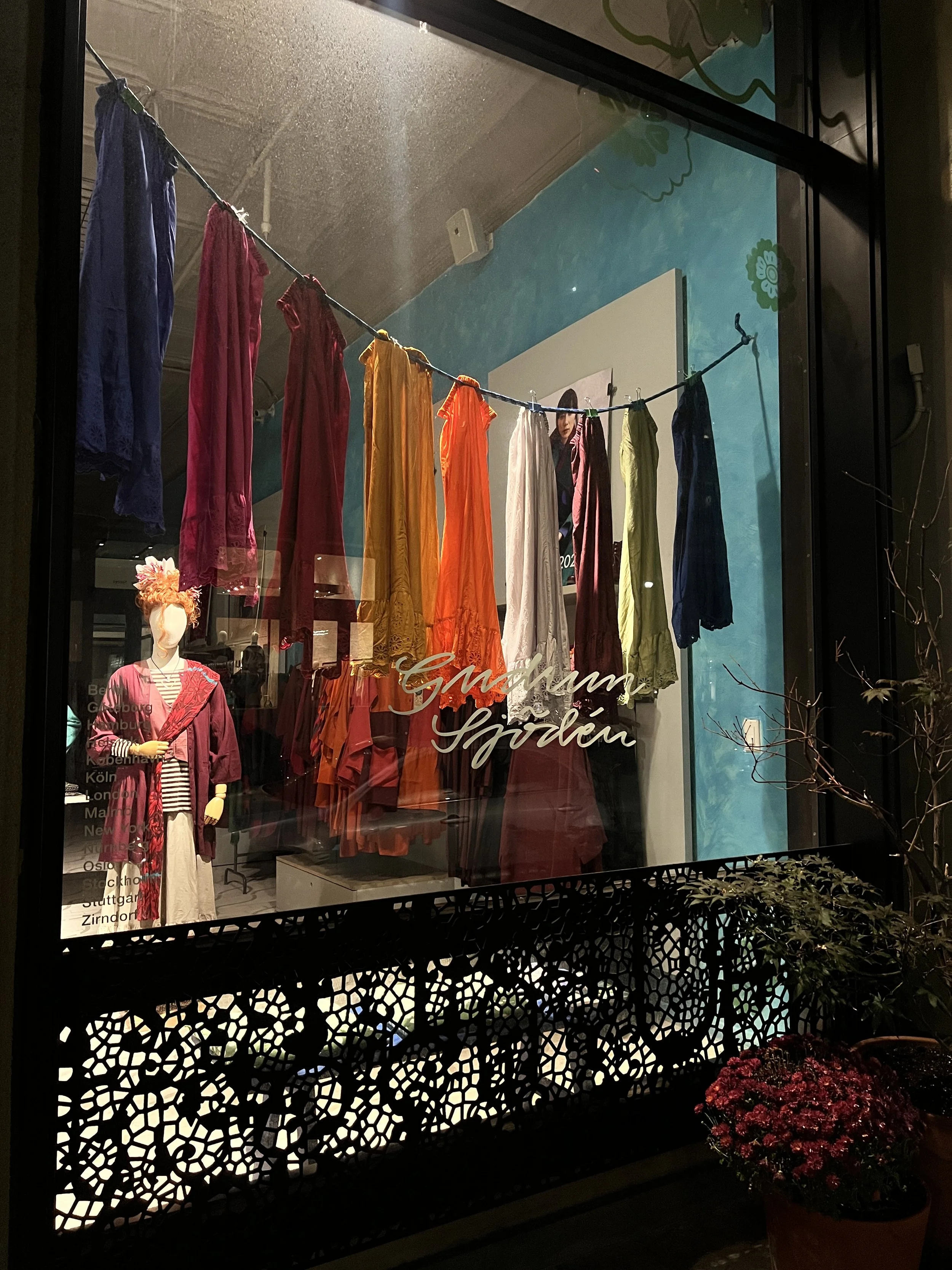 Window Display - Petticoat Clothesline