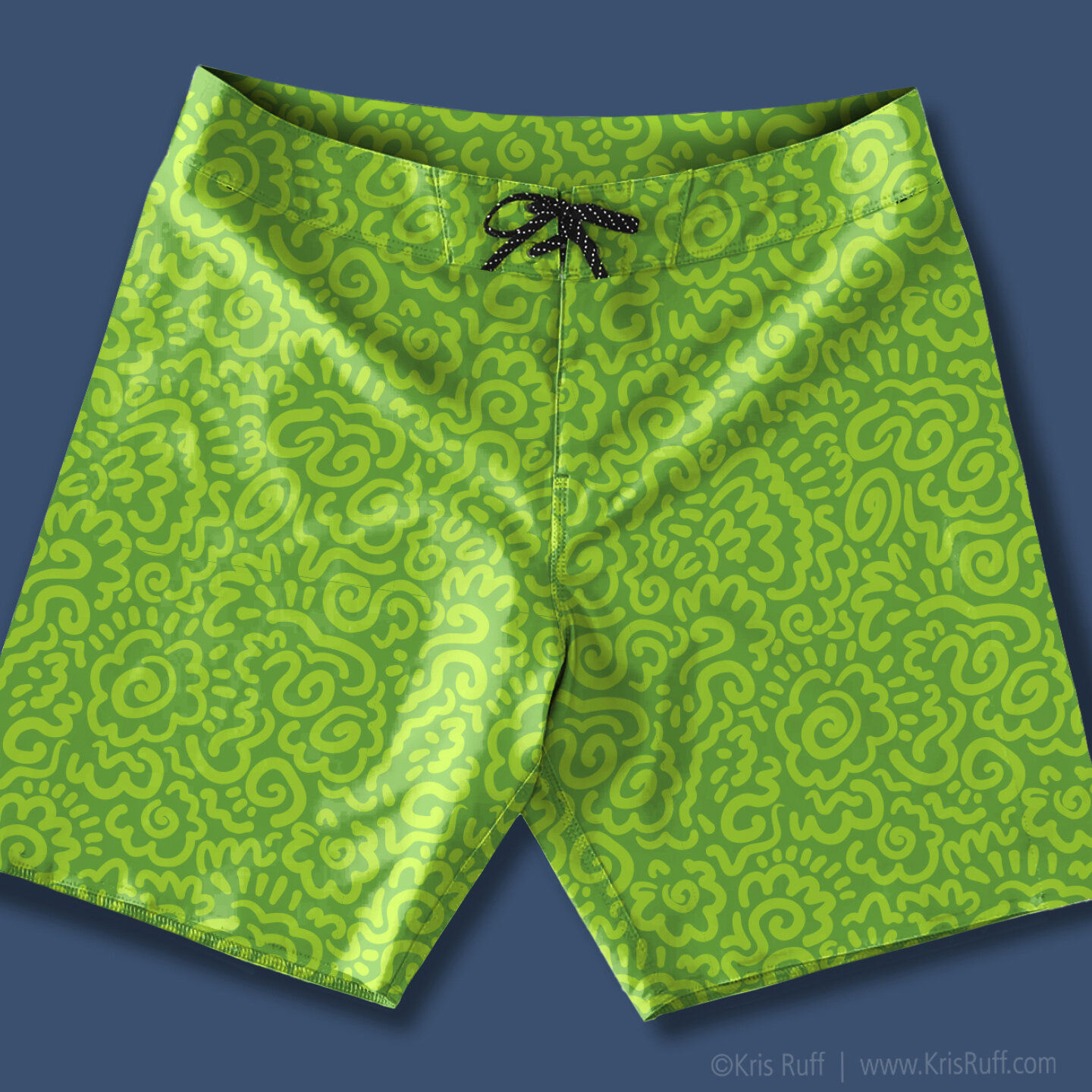 STILL longing for green over here in Minnesota. March snow isn't supposed to stick around this long! 

I made this pattern a number of years ago, but it still makes me happy. Especially imagining it on swim trunks. It's got great energy. 

#krisruff 