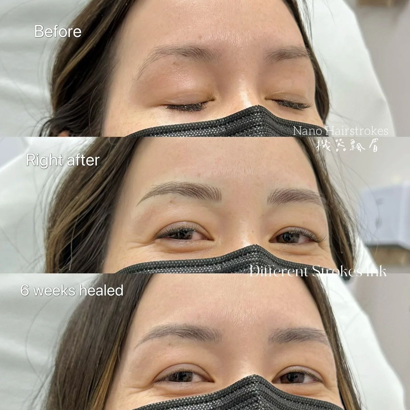 Brows always heal cooler, and this picture is a perfect example. 👍🏻
-
Fresh brows can look warm or even a little brown in the first week, and that&rsquo;s on purpose. Once the skin heals over the pigment, the color naturally shifts cooler because y