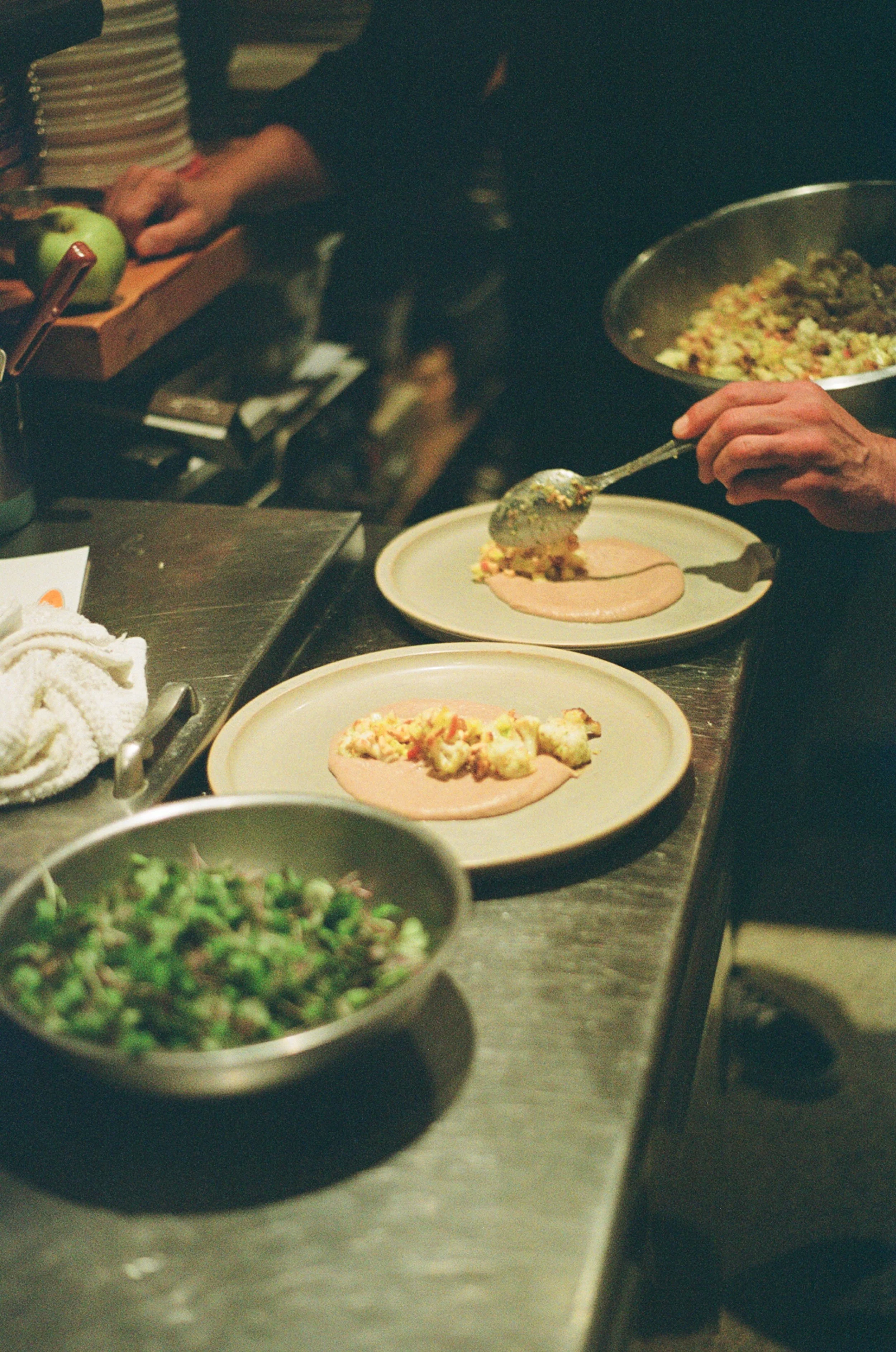young chef's dinner on portra 800 film (2023)