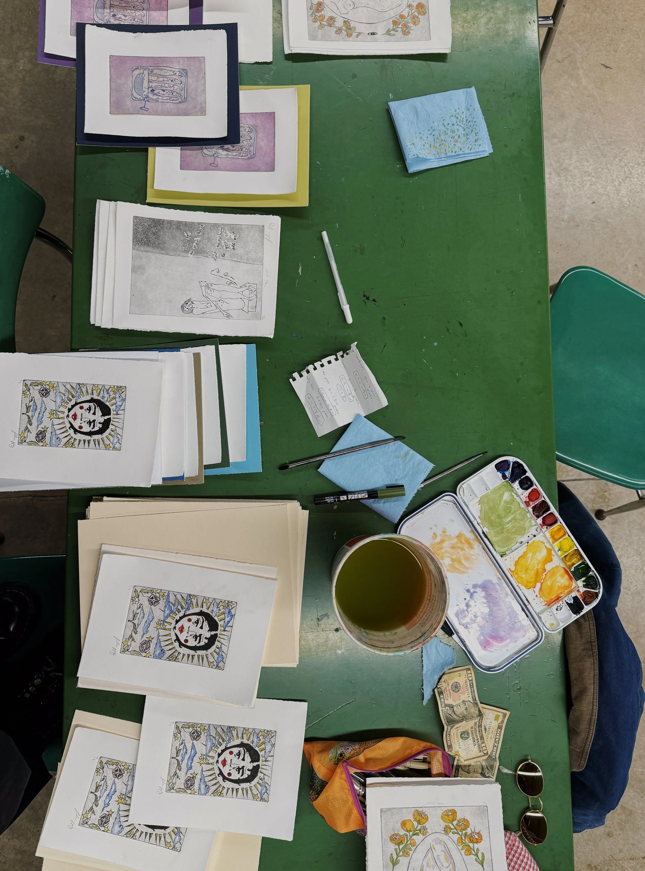 copper plate prints, 2024