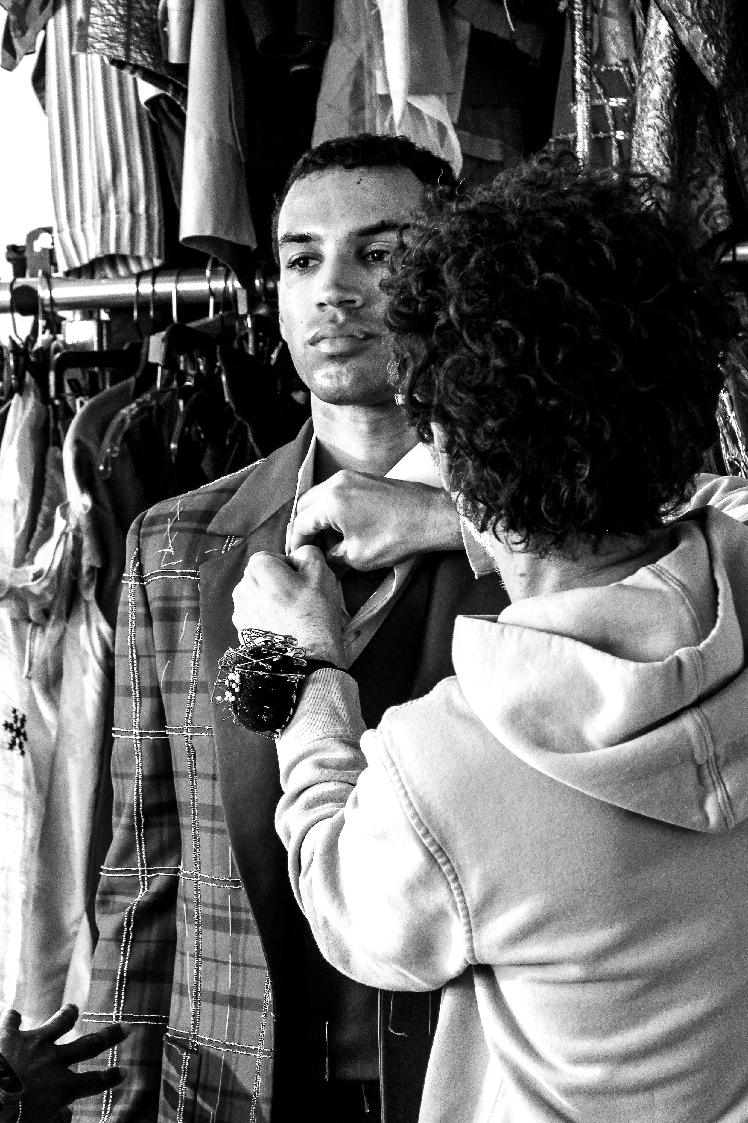 Tailored Roots
My father, Joel Diaz, learned patternmaking and tailoring from a young age, creating his first dress in his mother's dressmaking shop in the Dominican Republic at age 12. In the early '90s, he moved to New York City with nothing but t