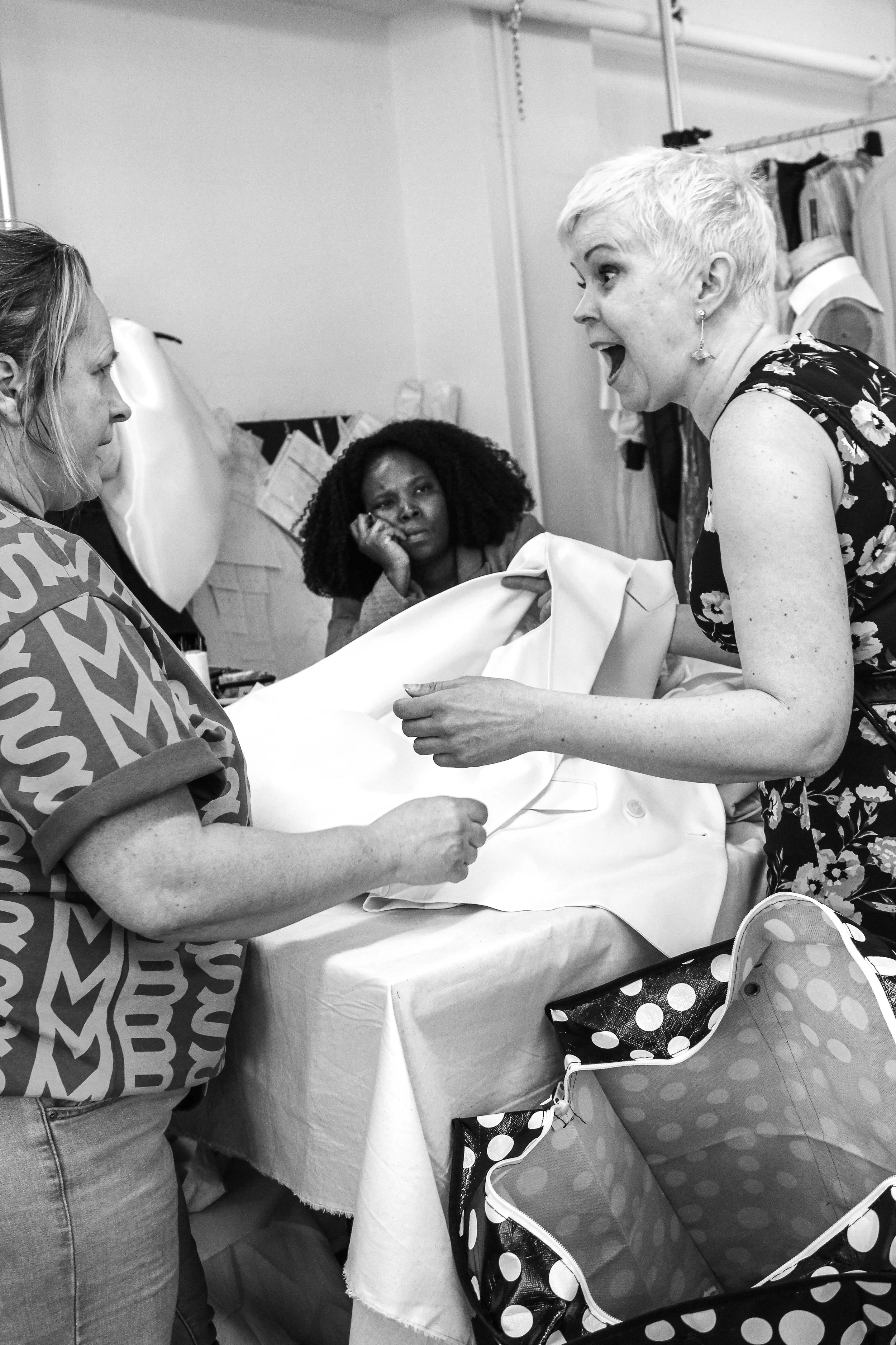 Tailored Roots
My father, Joel Diaz, learned patternmaking and tailoring from a young age, creating his first dress in his mother's dressmaking shop in the Dominican Republic at age 12. In the early '90s, he moved to New York City with nothing but t