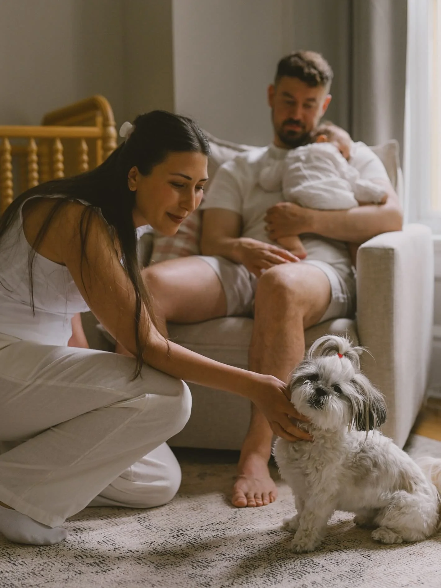 A New Chapter at Home
Two years ago, I captured their wedding day&mdash;
and now, I&rsquo;ve been invited back to document their growing family,
with a wide-eyed little girl who&rsquo;s already curious about the world around her.

Their cozy home was