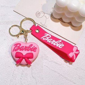 Barbie Schlüsselanhänger Spielzeug Rosa Barbie Mädchen Liebe Herz Tasche  Anhänger Ornamente Auto Schlüsselanhänger Zubehör Geschenke
