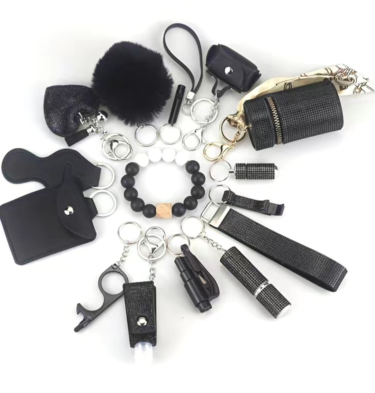 Premium Black Halloween Safety Keychain Set – Peachy Safety