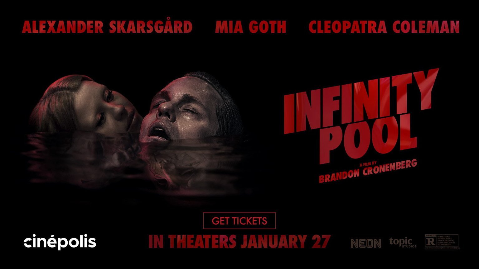 Savage Social Commentary Bubbles Up in Brutal and Captivating Infinity Pool (2023)