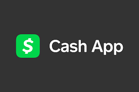 Green icon with a white dollar sign next to the text 'Cash App' on a dark background.