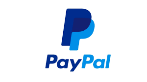 PayPal logo with blue and light blue text and symbol on a white background