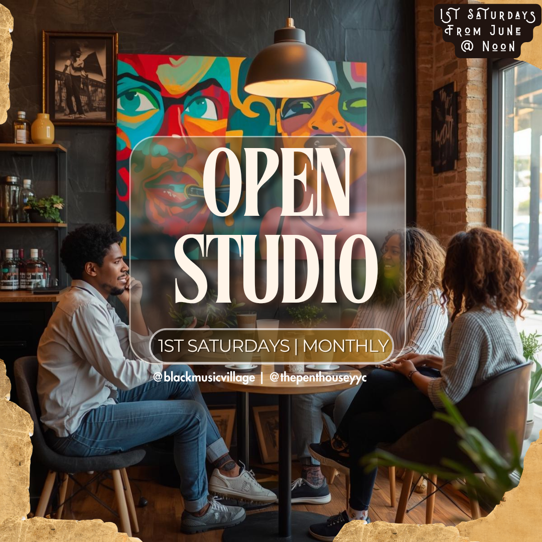 Open Studio Droop In  - the open studio is a drop-in space for you to work on a project, make a demo or just sit down and spin a vinyl, order coffee and just read a book. Be prepared to share space