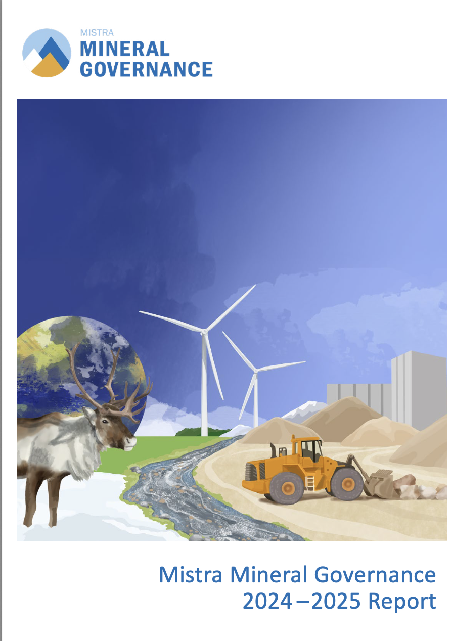 Cover of the Mistra Mineral Governance Report 2024/2025