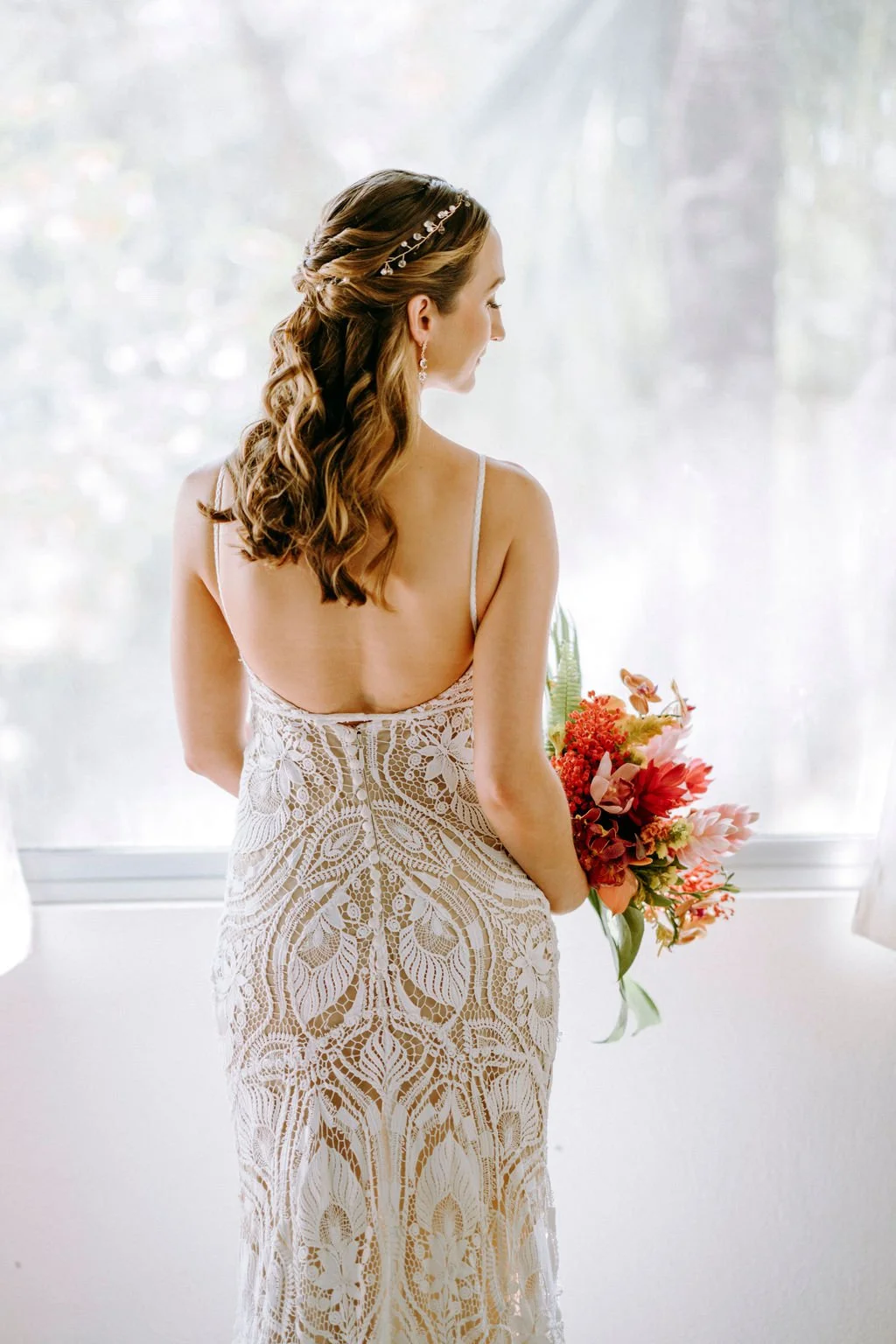 Half up Half down bridal hair