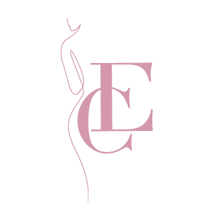 dark pink EC logo with body image outline for embody confidence