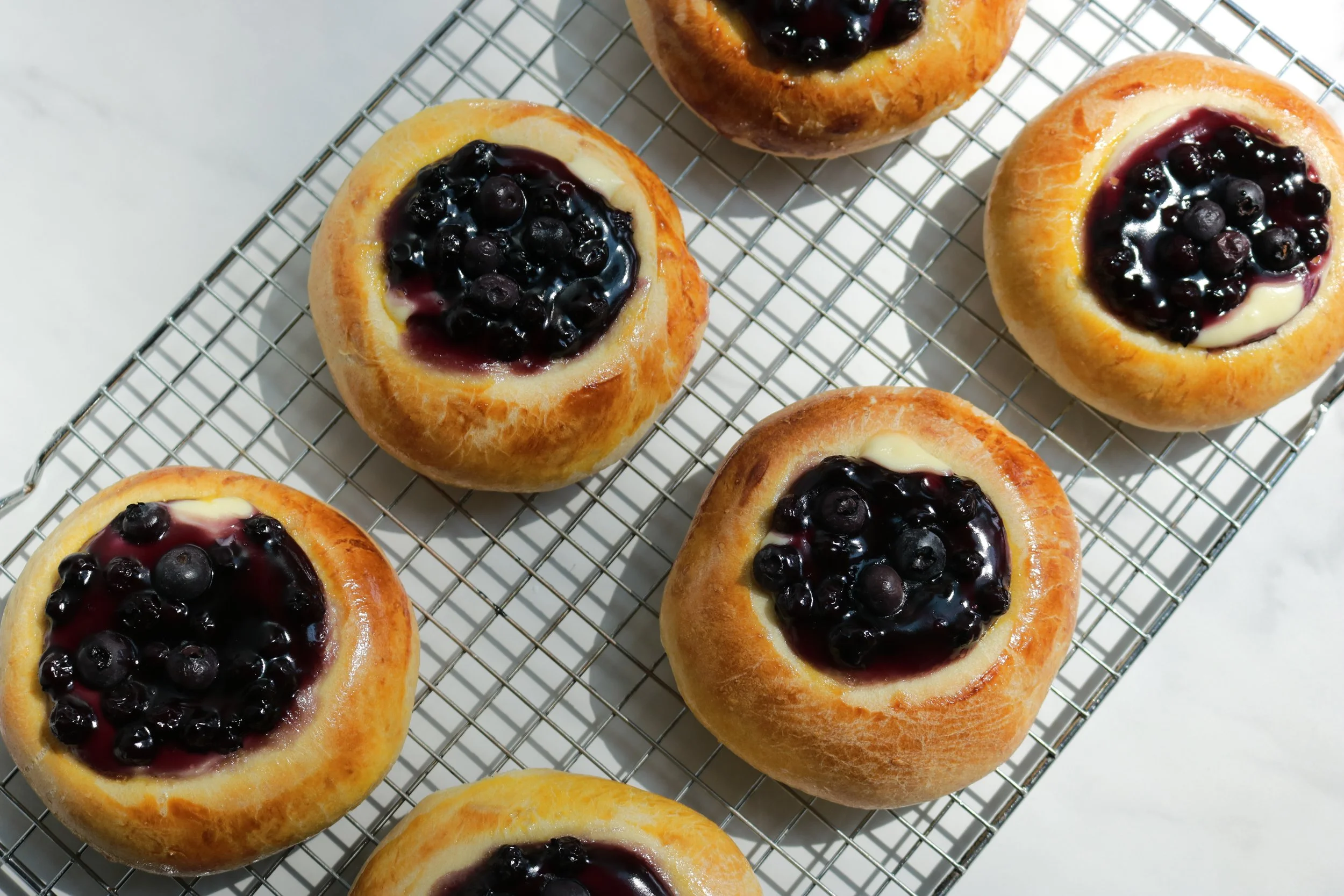 Blueberry Cream Brichoe Cheese Buns
