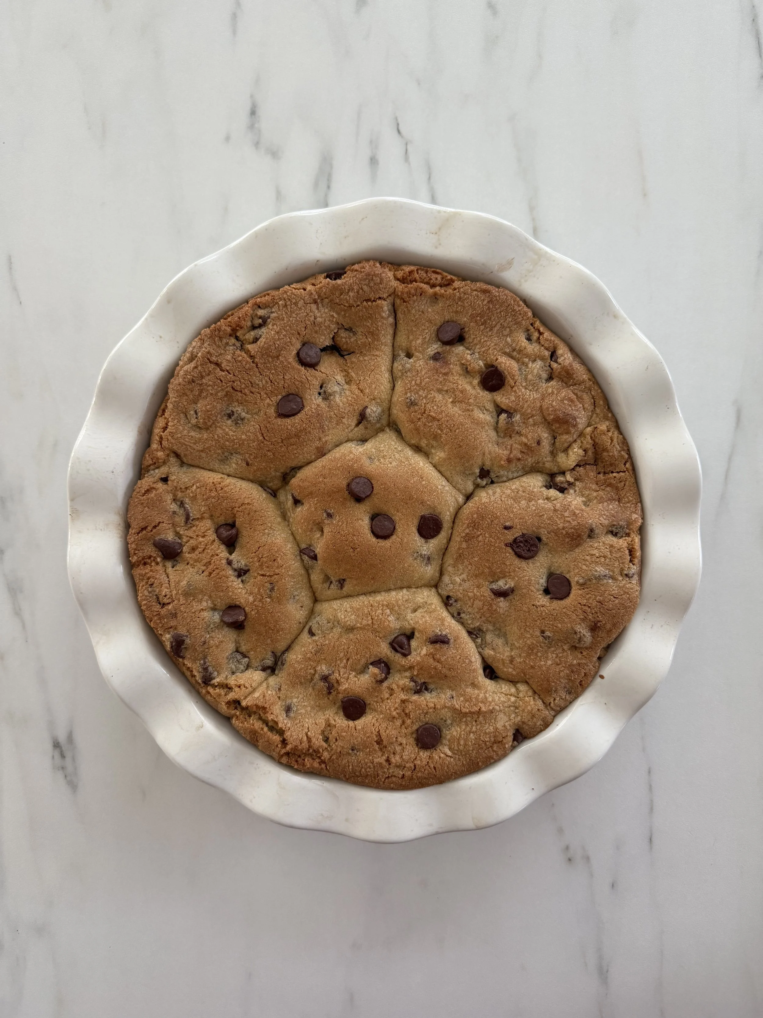Nutella Stuffed Cookie Pie