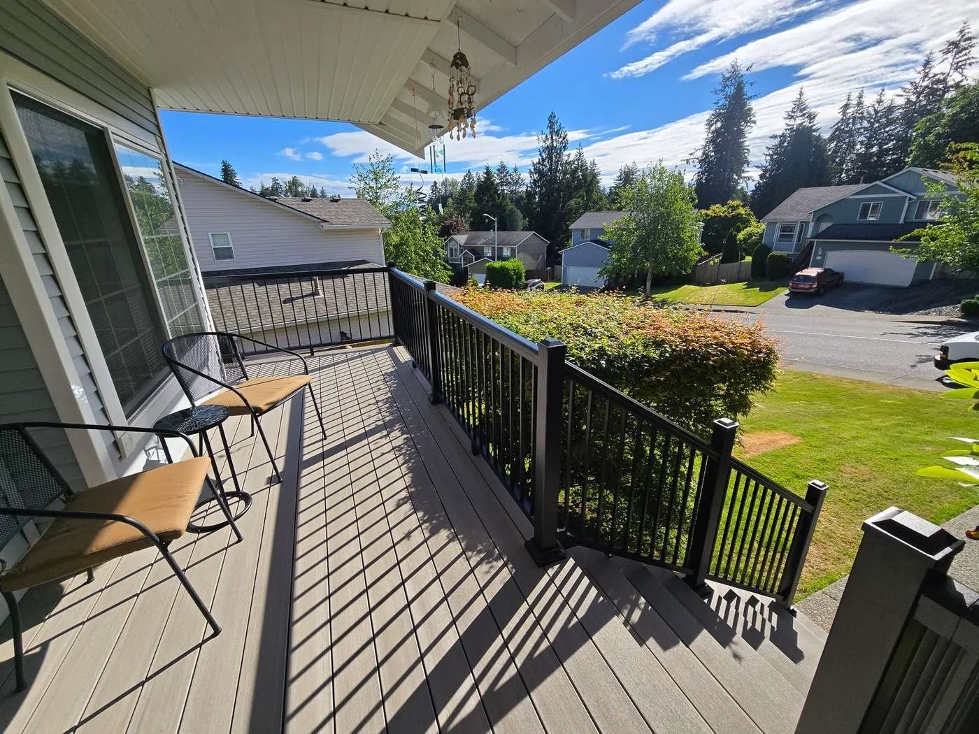 Lake Stevens front porch redeck with TimberTech Coastline PVC decking