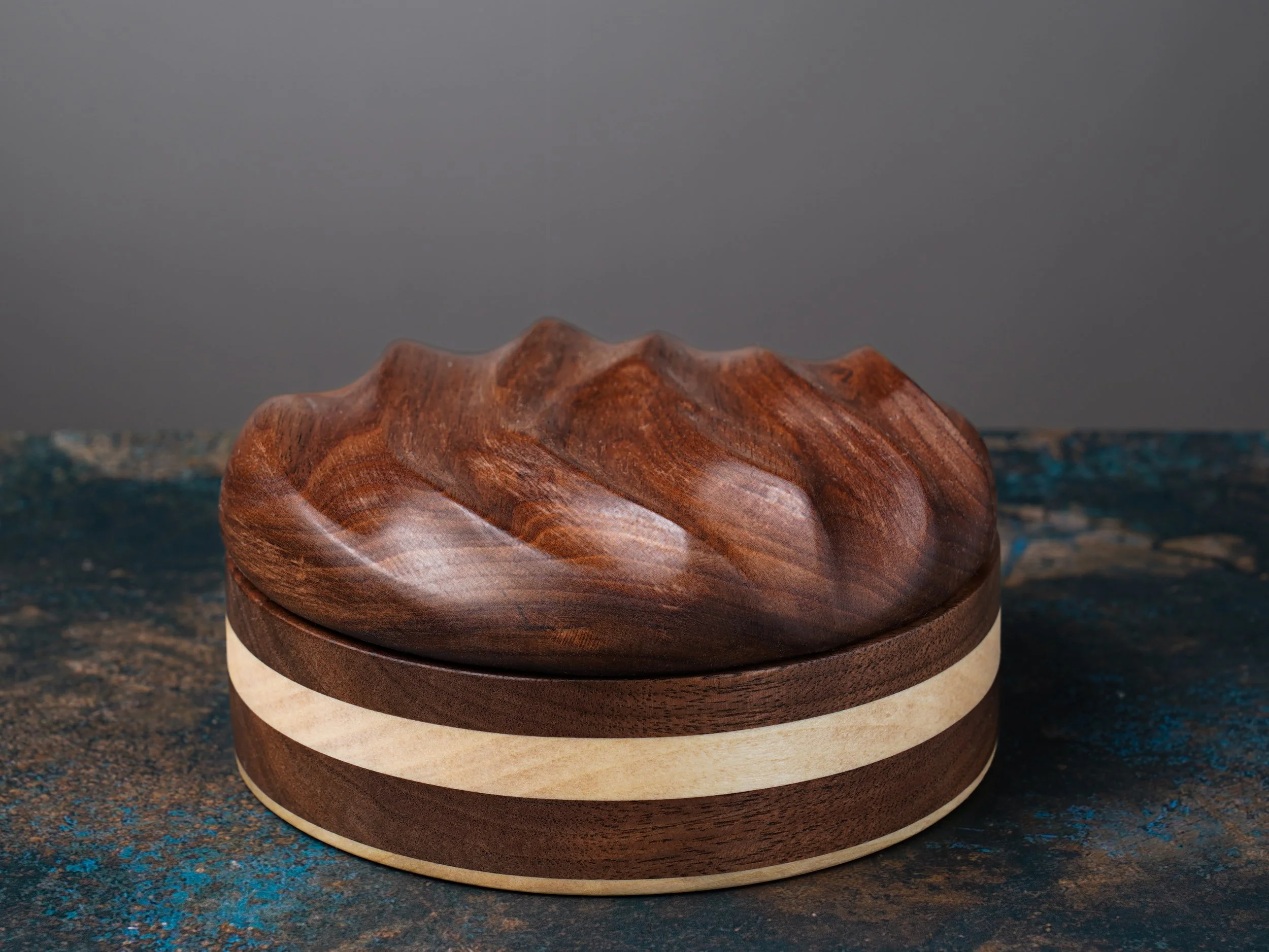 Elegant Handcrafted Wooden Keepsake Box Size 5 in
