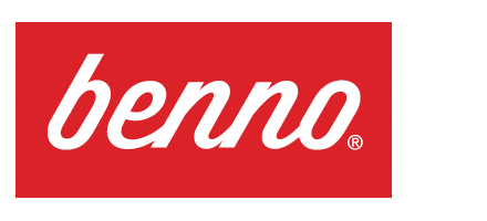 Benno logo on a red background