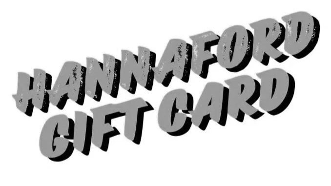 Text logo reading 'Hannaforu Gift Card' in bold 3D style.