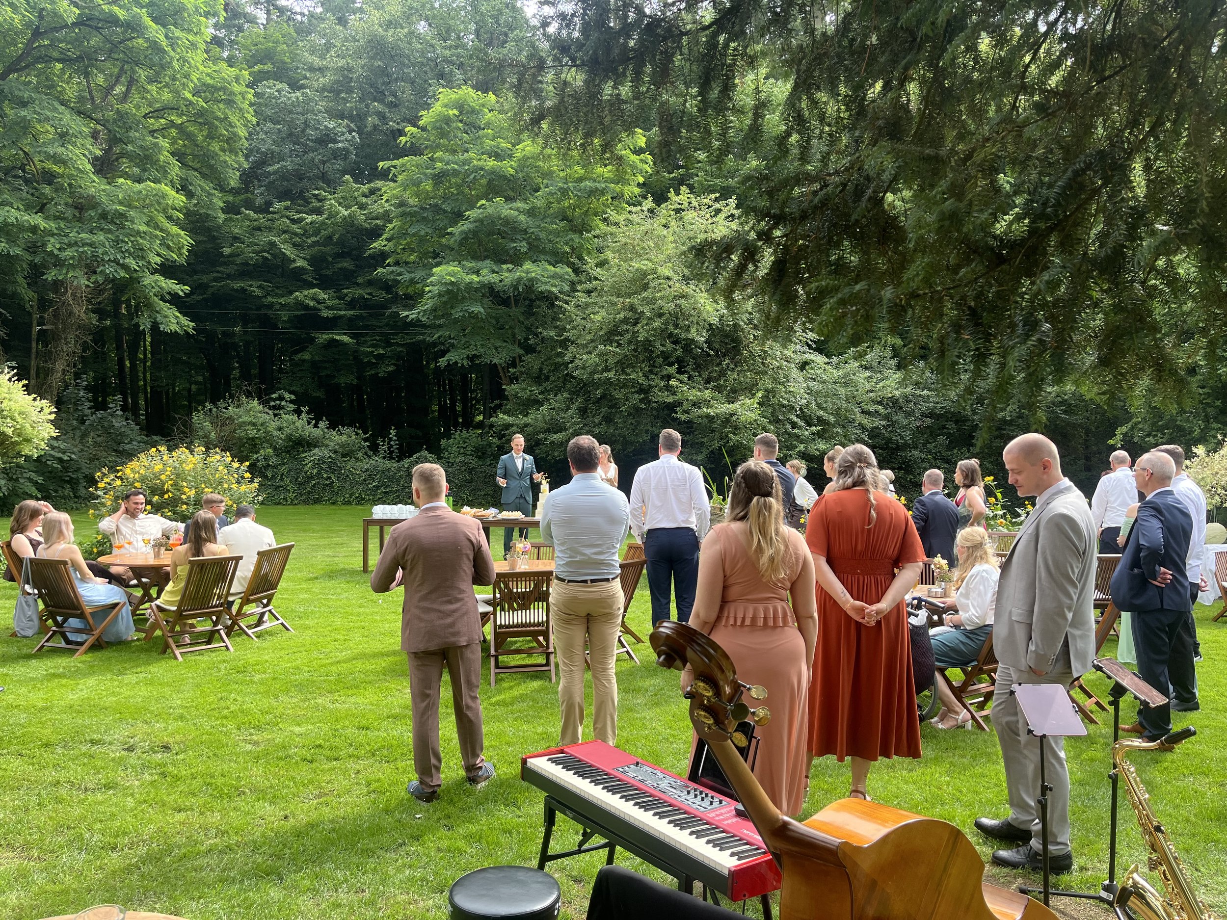 Musiker bei einem Firmenempfang