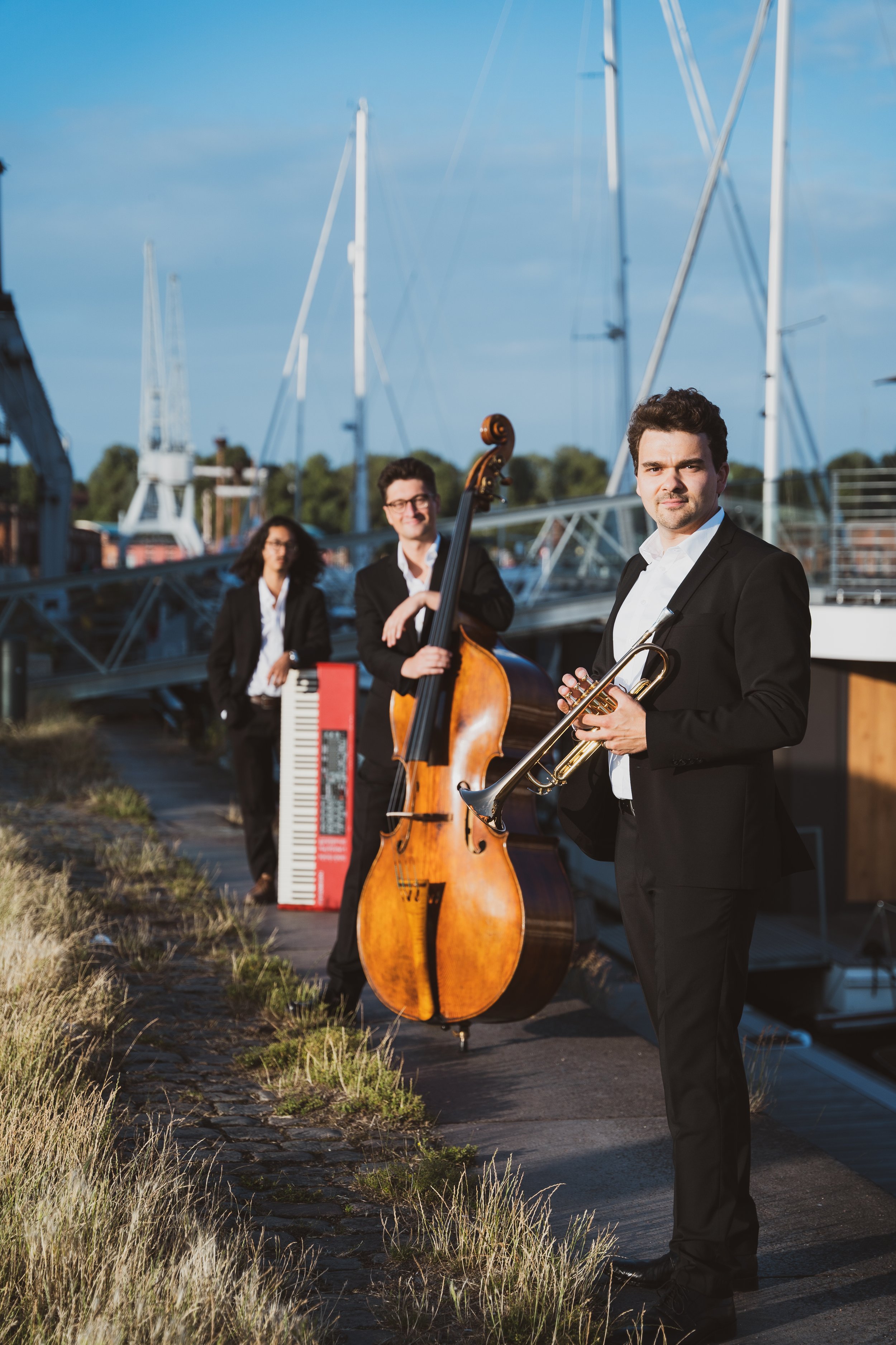 Das Baltic-Soulbop-Trio am Lübecker Hafen