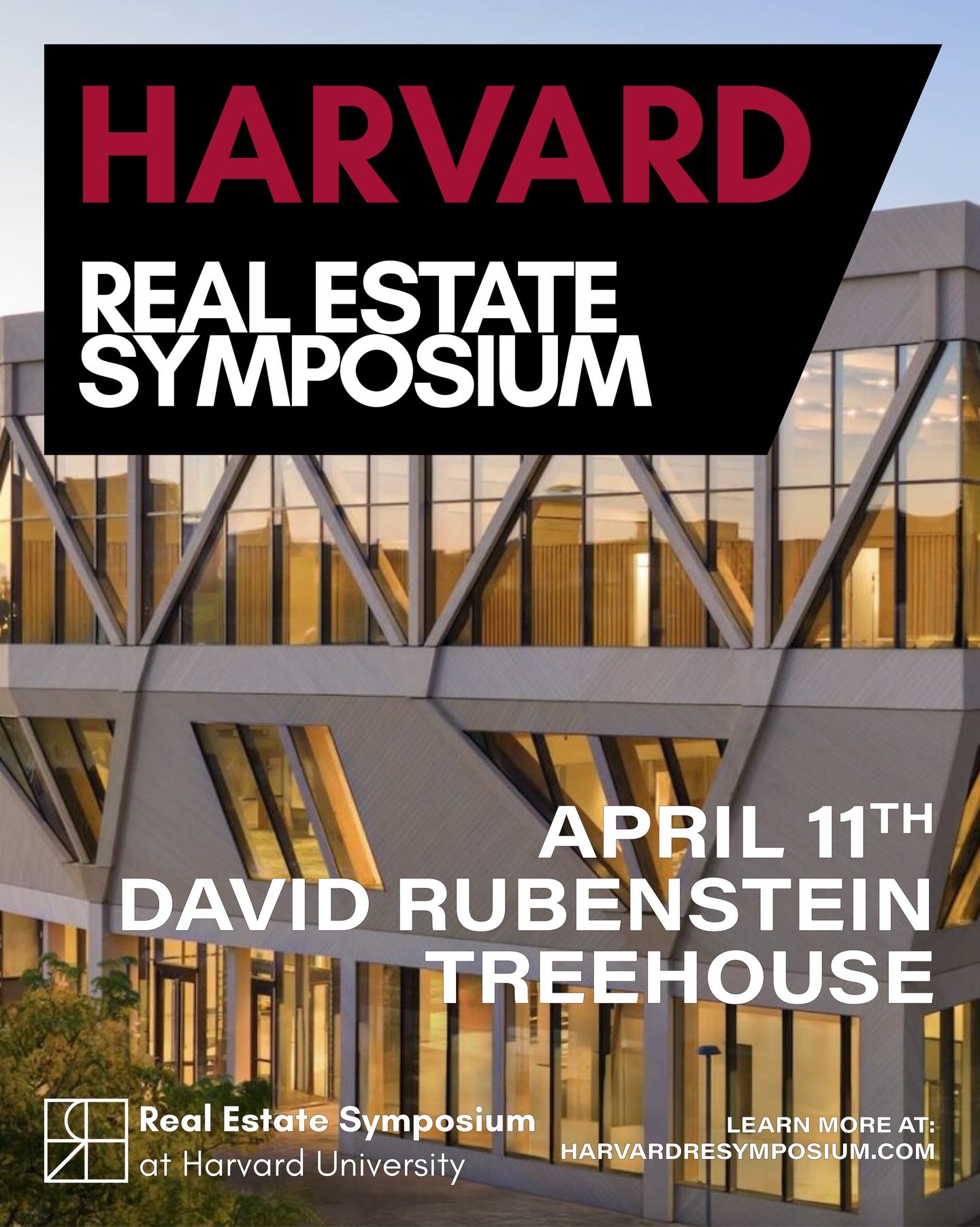 You&rsquo;re invited!

Weren&rsquo;t thrilled to announce that tickets for the 2026 Harvard Real Estate Symposium are now available at the link in our bio!

This year&rsquo;s symposium will be hosted at the new David Rubenstein Treehouse at Harvard&r
