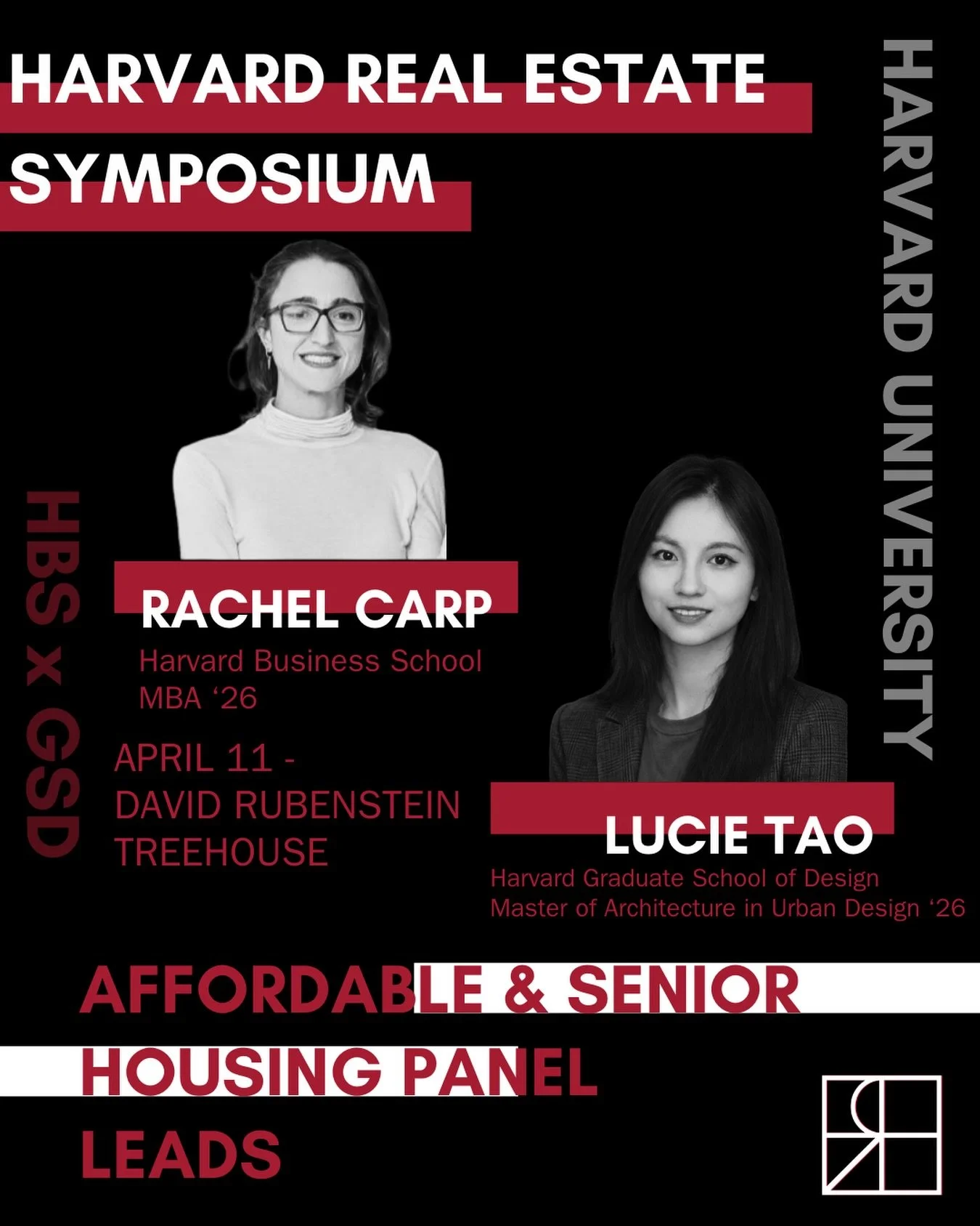 Meet your Affordable and Senior Housing Panel Leads Rachel Carp and Lucie Tao!

The Harvard Real Estate Symposium is the country&rsquo;s largest student led conference of its kind so over the next several weeks we will be highlighting our amazing stu