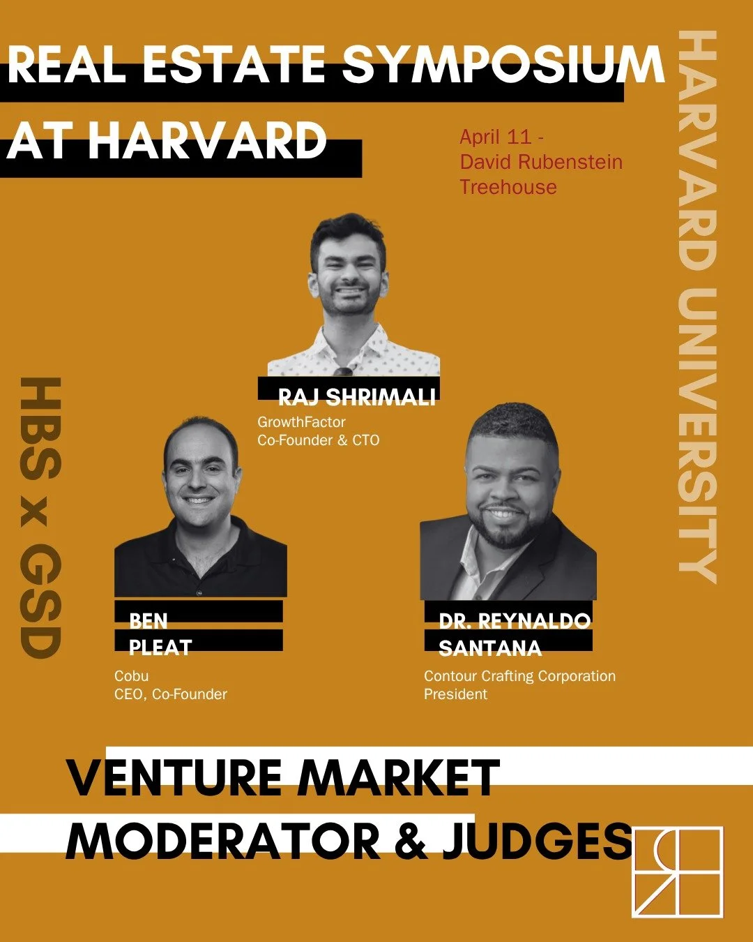 🏗️ The future of real estate is coming to Harvard this Saturday April 11th!

Join us for one of our featured forums The Venture Market, a curated showcase of emerging startups shaping the future of PropTech, construction innovation, and new models f