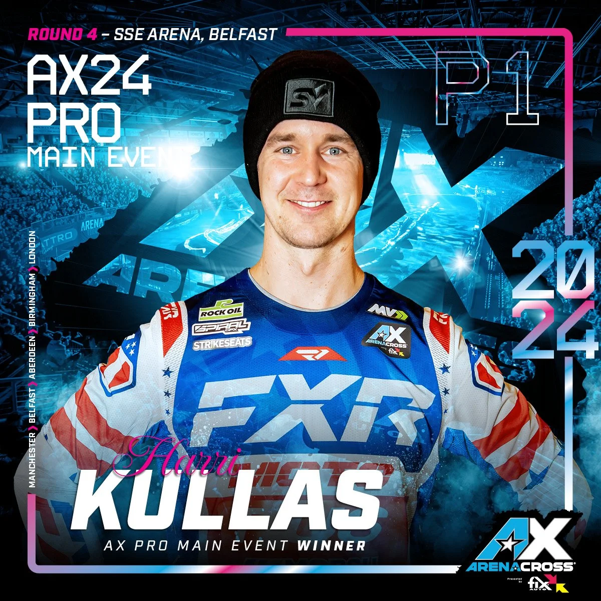HARRI KULLAS WINS ARENACROSS ROUND 4 IN BELFAST