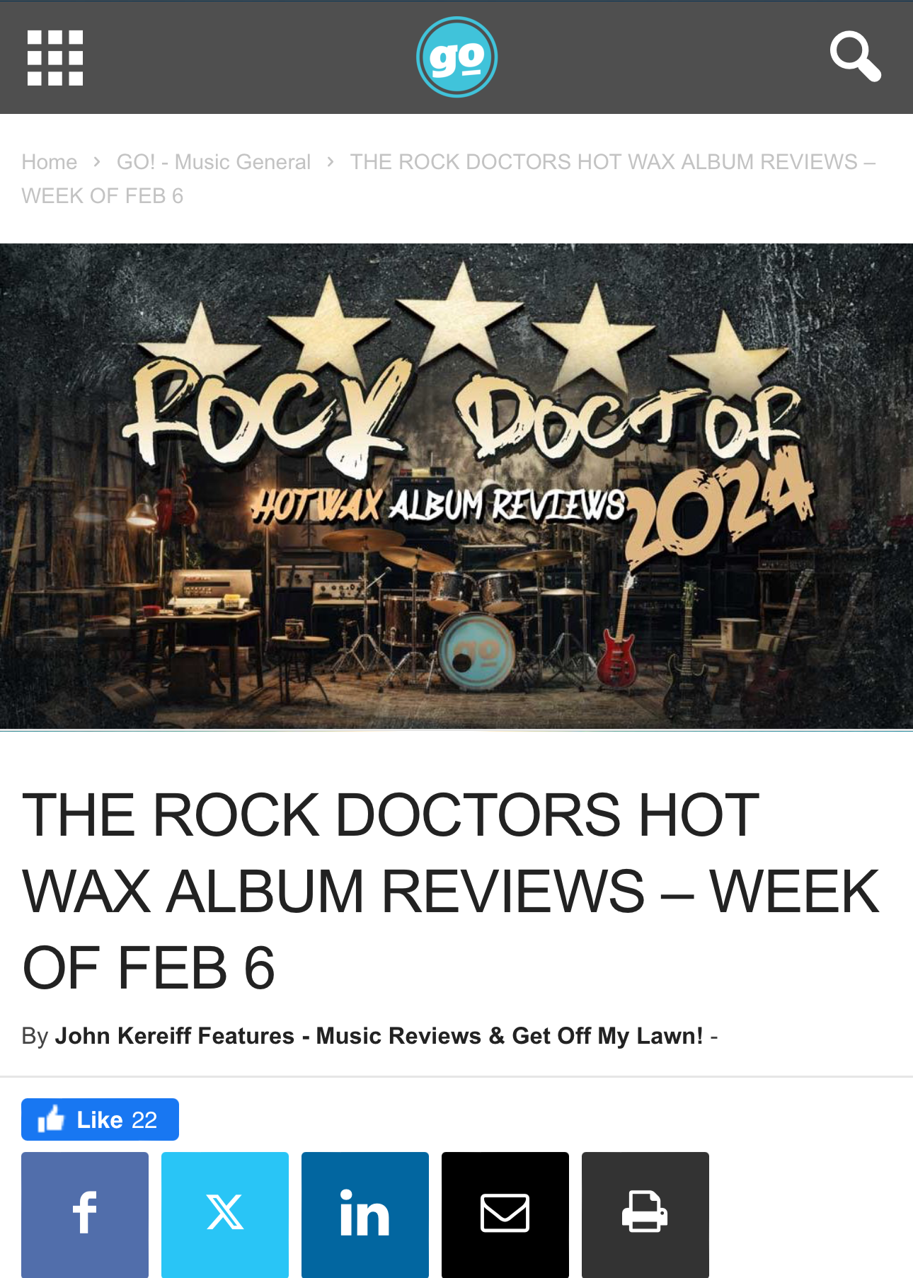 GonzoOkanagan - The Rock Doctors Hot Wax Album Reviews