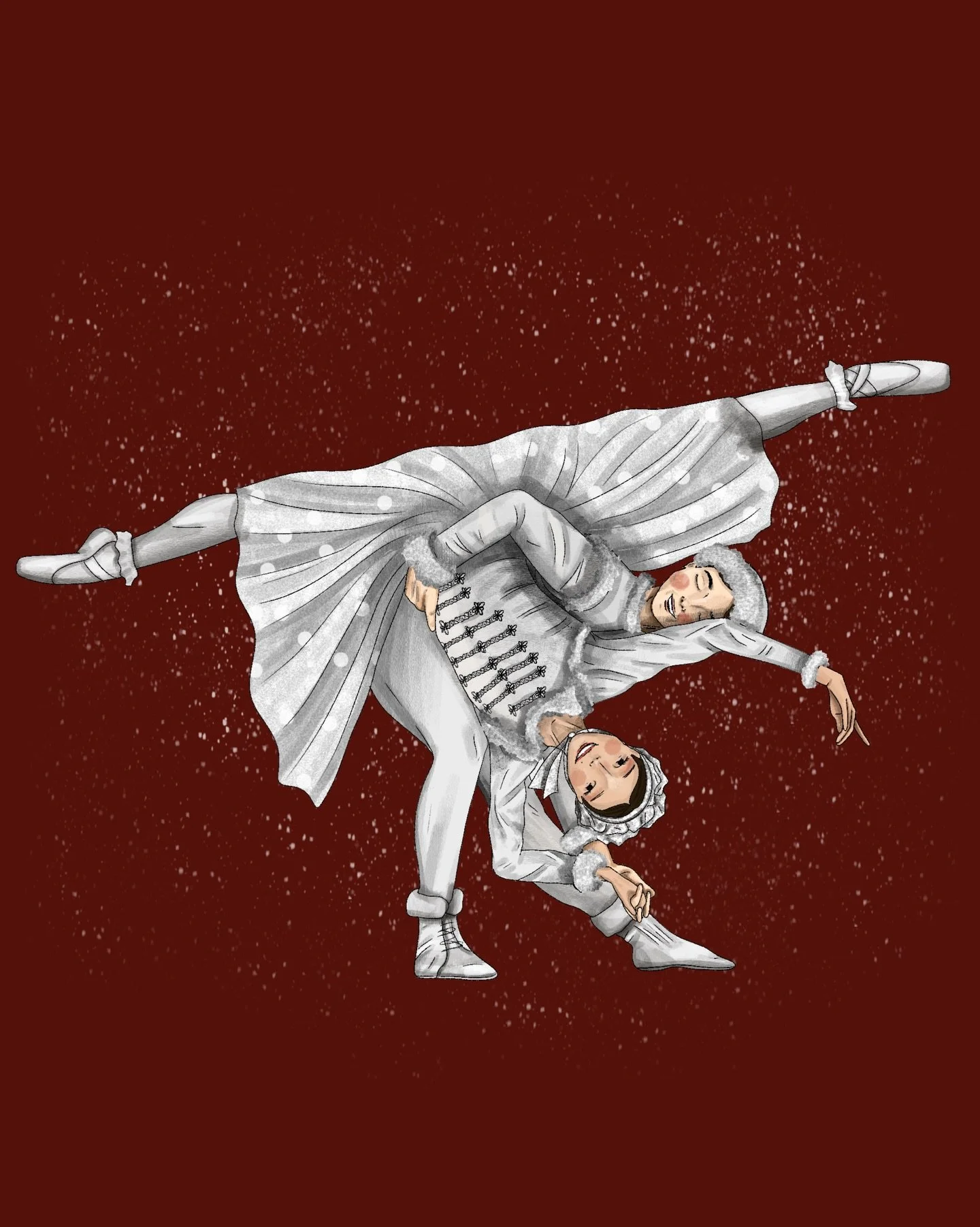 December 1st ! 
An illustration I created last year inspired by @royalballetandopera Les Patineurs by Frederick Ashton ⛸️☃️

#ballet#artist#balletart#illustrator#art#digitalart#procreate#designer#dssign#dance#dancer